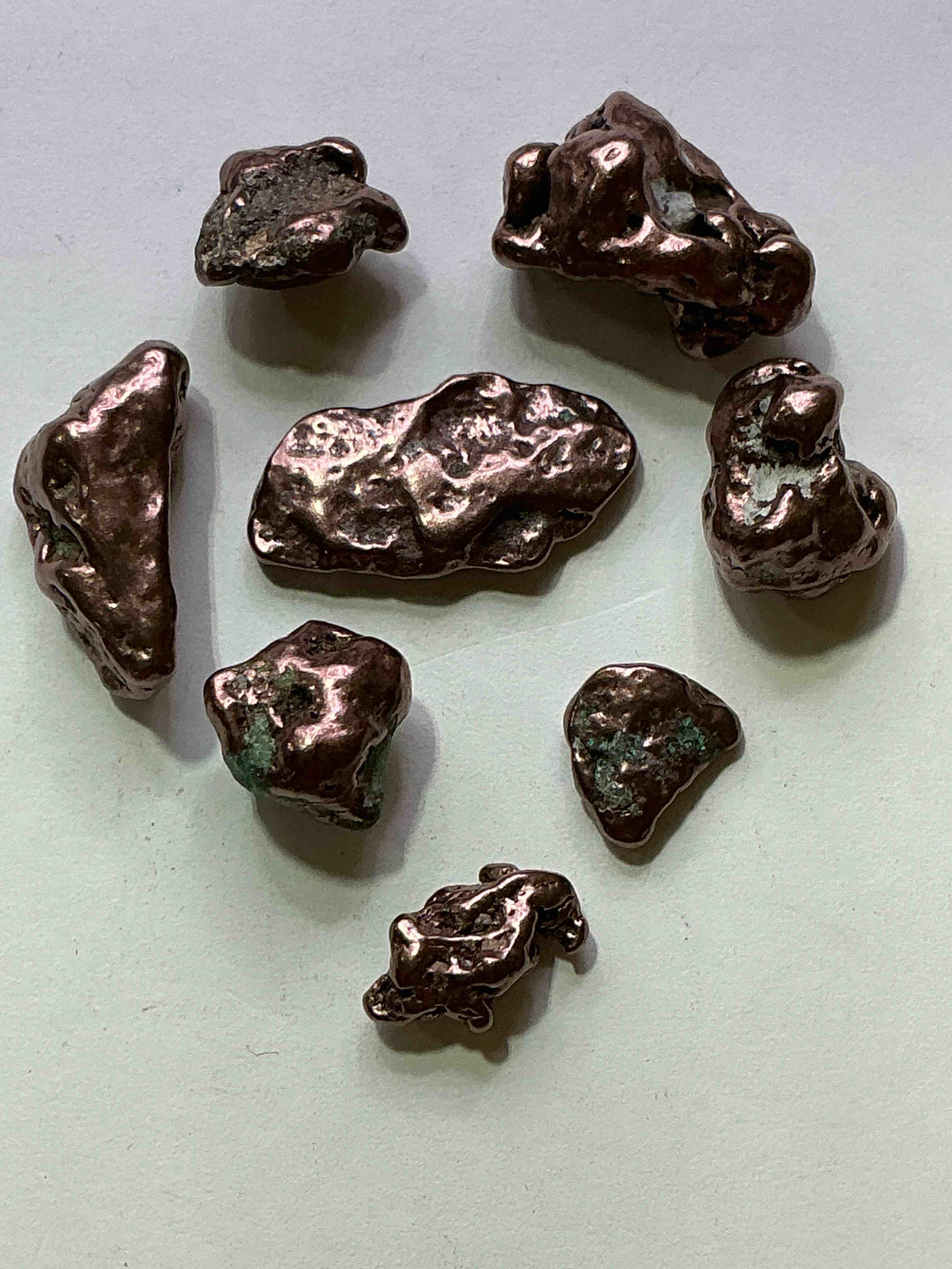 Copper Nuggets In Rare Form! Check Out These Rarely Seen Approximately .999 Copper Nuggets Direct From Prospecting In Copper Harbor, Michigan! Copper In Nugget Form Is Rarely Seen & Each Piece Is Completely Unique. A Great Investment In Fine U.S. Michigan Copper & Also Really Cool Conversation Pieces!