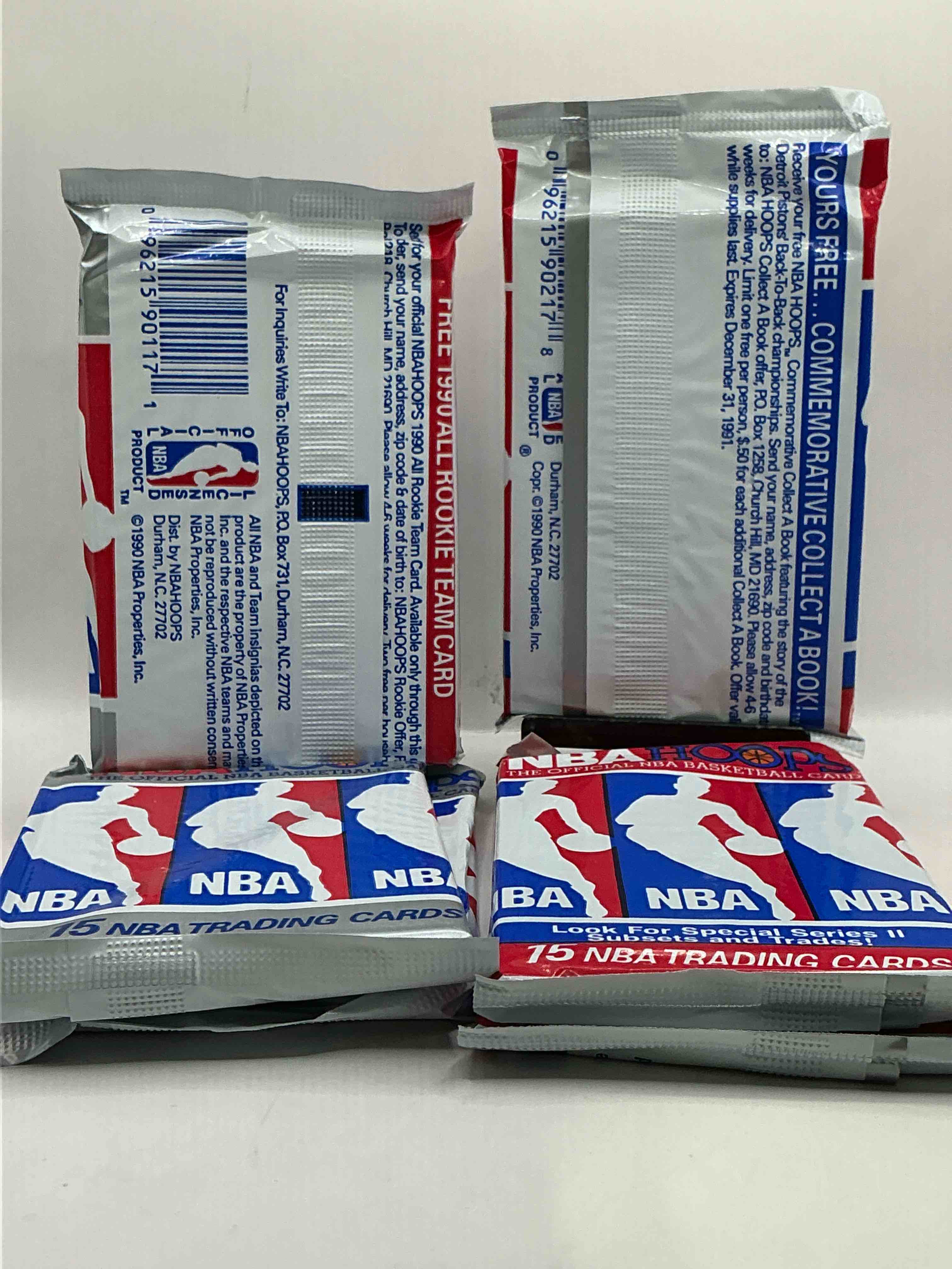 Condition photo showing New/Like New for Michael Jordan?! Wow, Vintage 1990/91 NBA Hoops RARE Red Series Two Sealed Sports Card & Collectible Pack, Direct From Original Factory Sealed Retail Case!Series 2 Extremely Hard To Find & Includes Sought After Subsets! Look For Many Valuable Cards Such As Michael Jordan #65 (PSA 10 Value $225) & So Much More!