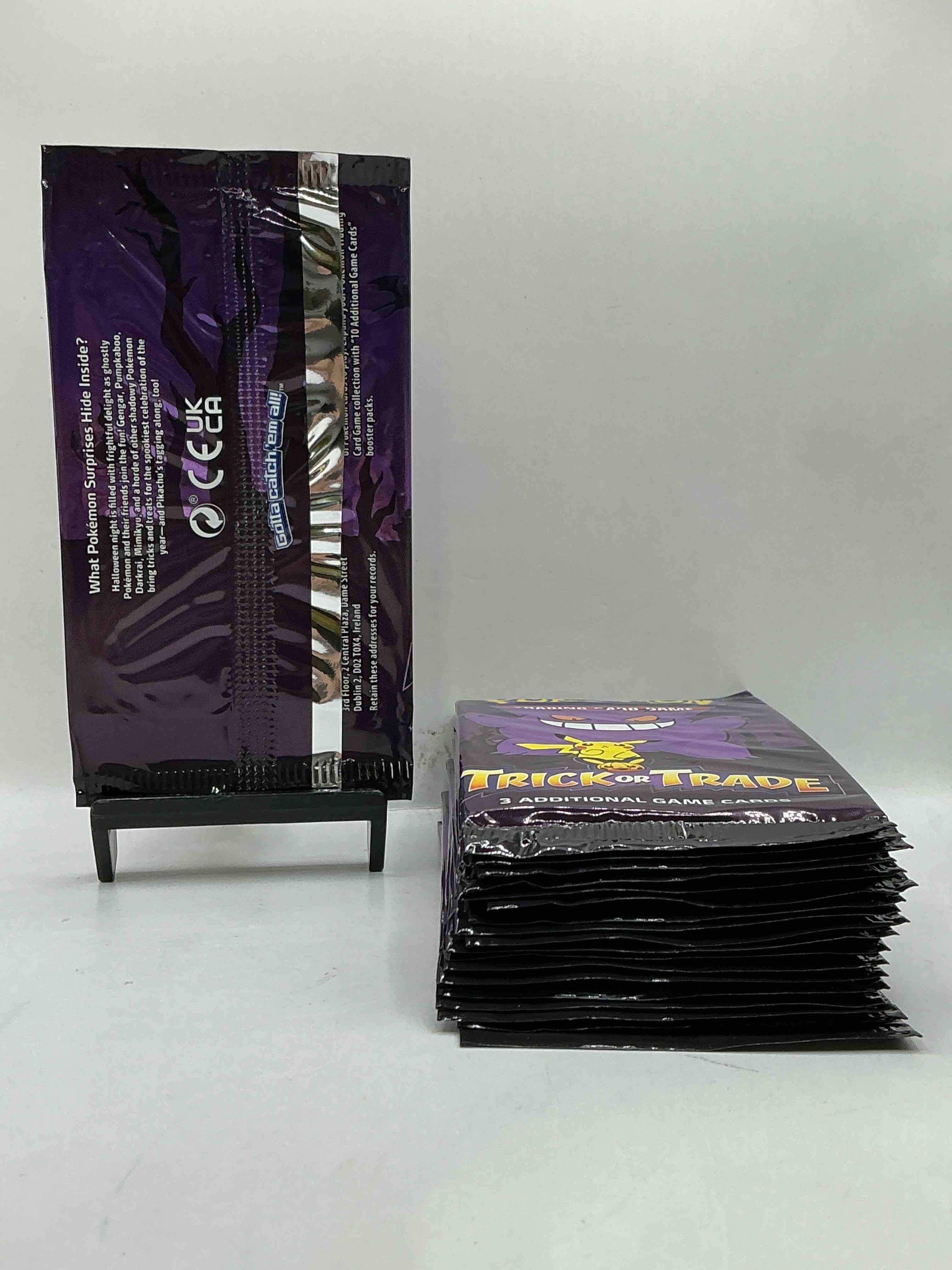 Condition photo showing New/Like New for Pokémon Packs! Spooky Trick Or Trade Unopened Packs! 3 Cards Per Pack, From 2022! Look For Legendary Monsters!