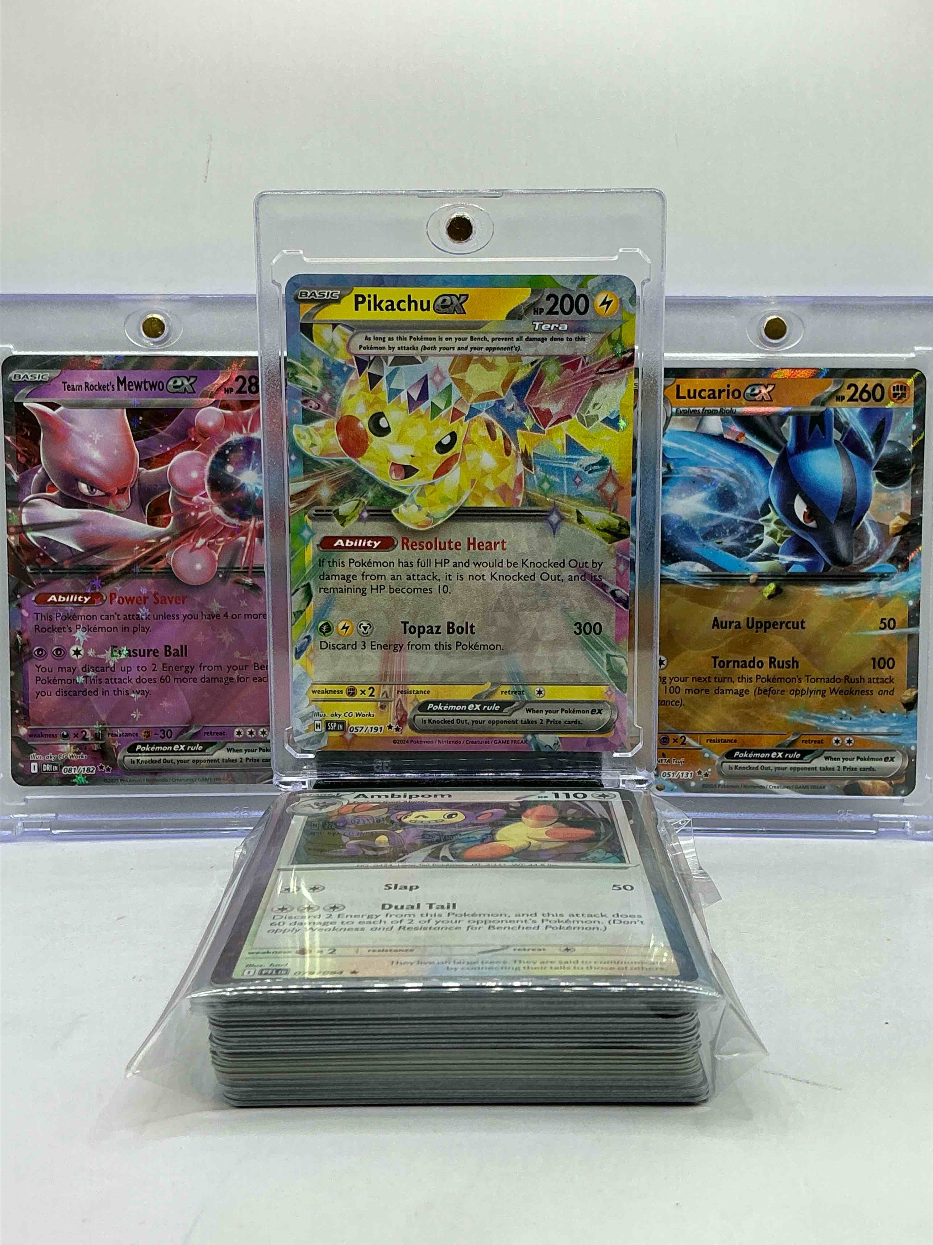 Pokémon Party! Pikachu, Lucario & Mewtwo EX RARE EDITIONS! This 50 Card Lot Includes Pokémon, Commons, Heroes, Legends & More! WOW!