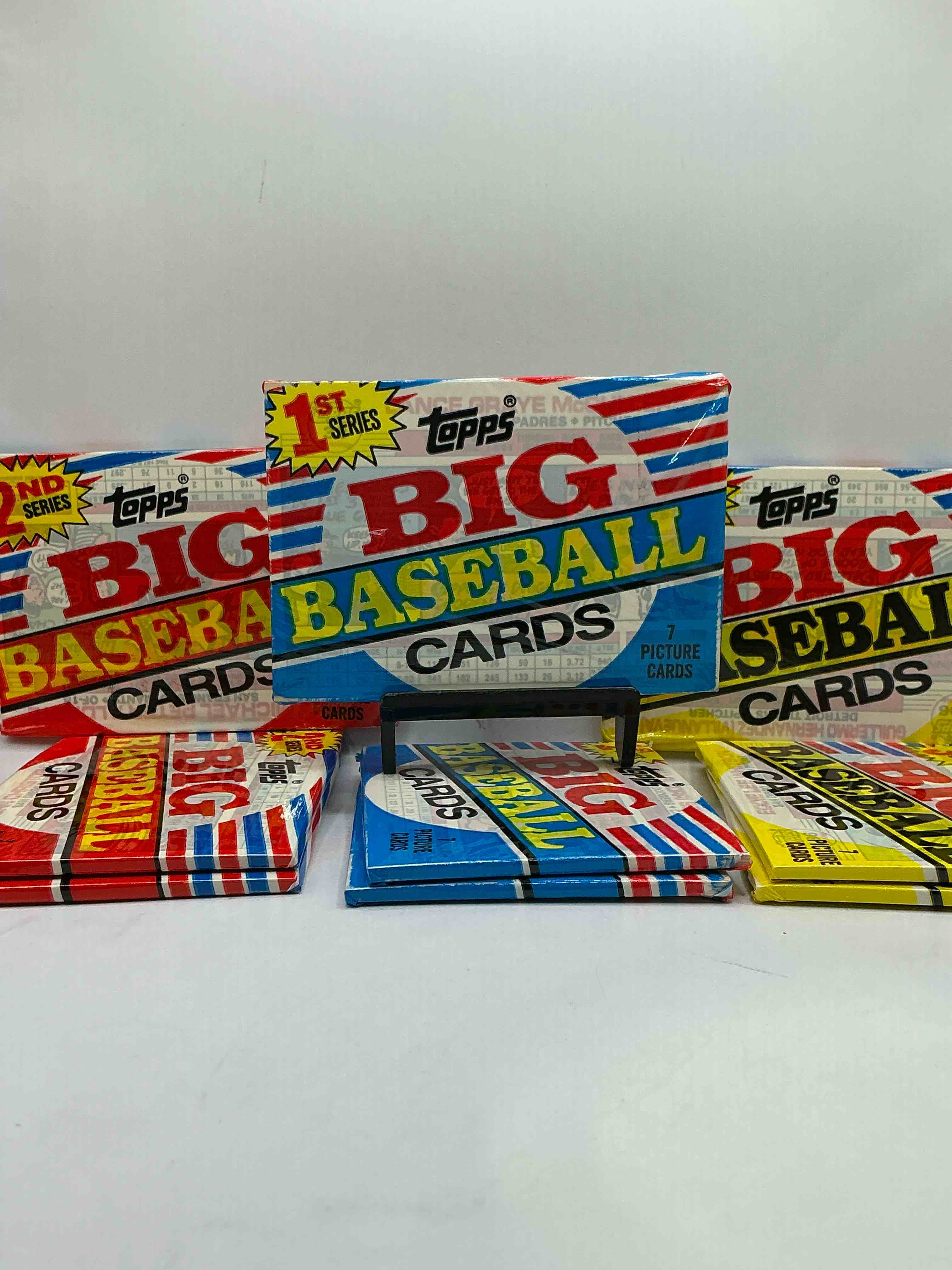 Series One, Two & Three! 1989 Big Baseball! Here's Something For Nostalgia Fans! 1989 Topps Big Baseball Sealed Card Pack, 1st Series, Direct From Original Retail Case! 1989 Year Hard To Find! Search For Valuable Cards From Don Mattingly, Mark McGwire & Barry Bonds!