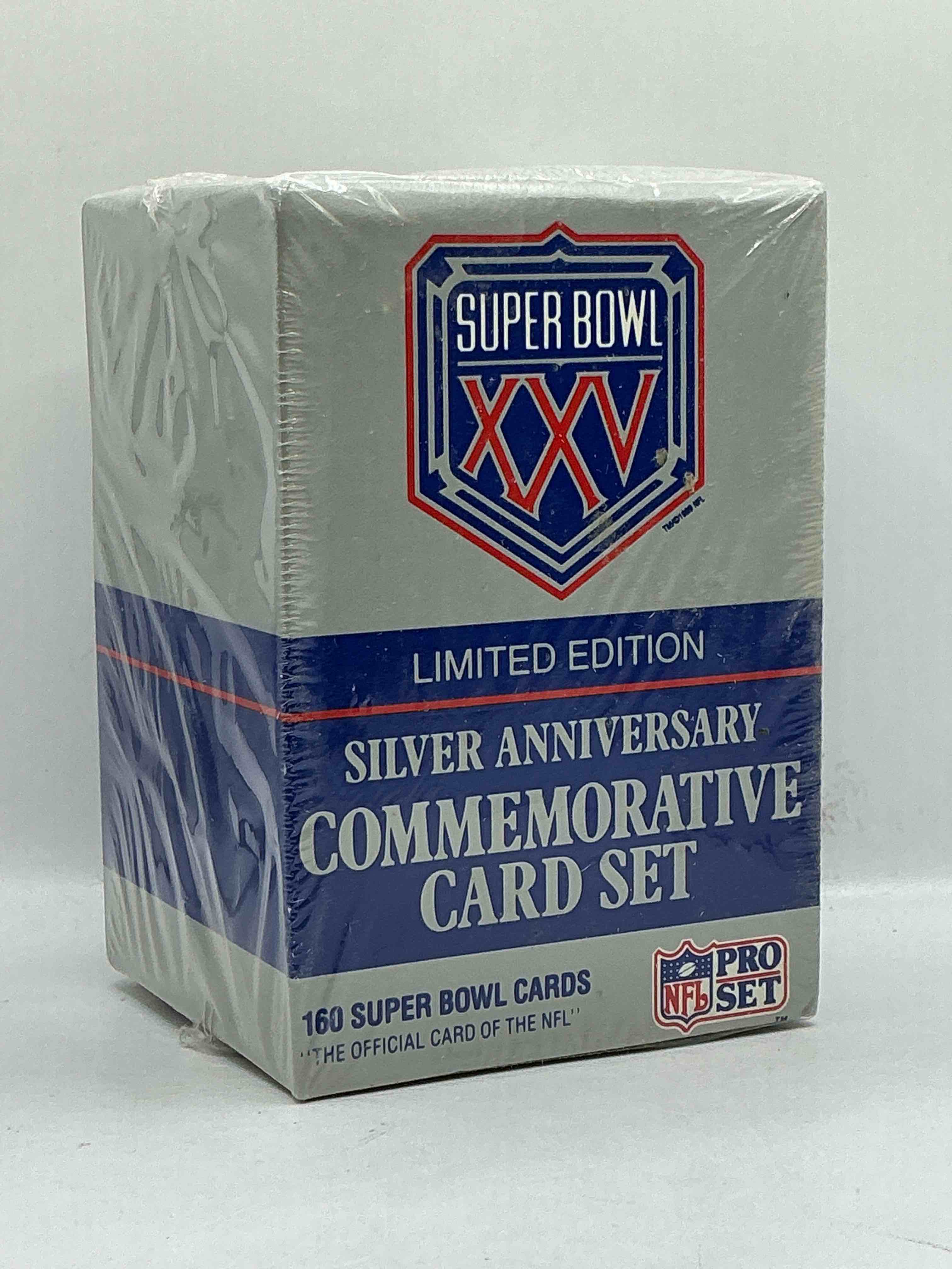 Limited Edition Super Bowl XXV PRO SET Silver Anniversary Card Set! 160 Super Bowl Cards In This Unopened Commemorative Card Set! Wow!