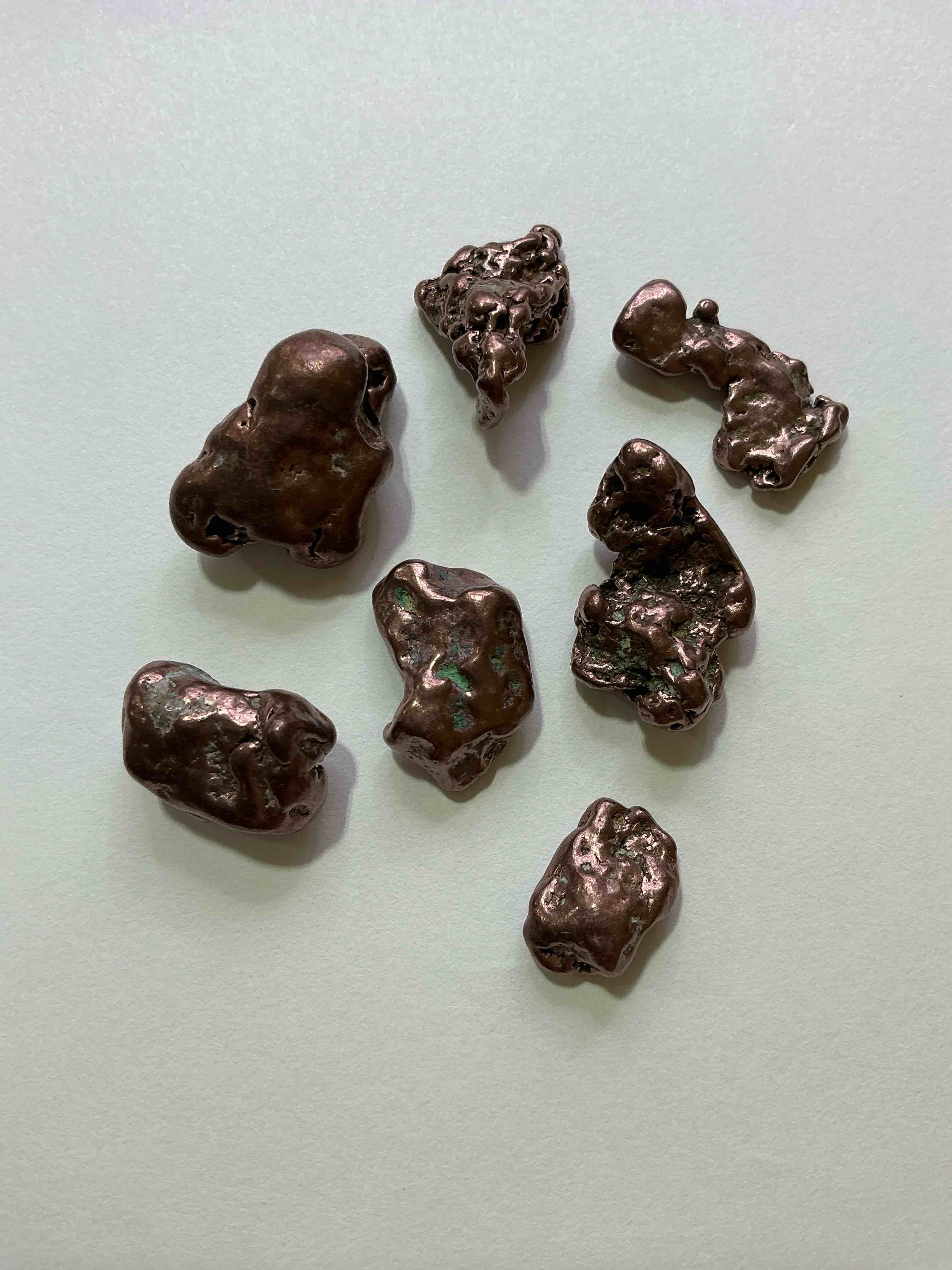 Copper Nuggets In Rare Form! Check Out These Rarely Seen Approximately .999 Copper Nuggets Direct From Prospecting In Copper Harbor, Michigan! Copper In Nugget Form Is Rarely Seen & Each Piece Is Completely Unique. A Great Investment In Fine U.S. Michigan Copper & Also Really Cool Conversation Pieces!