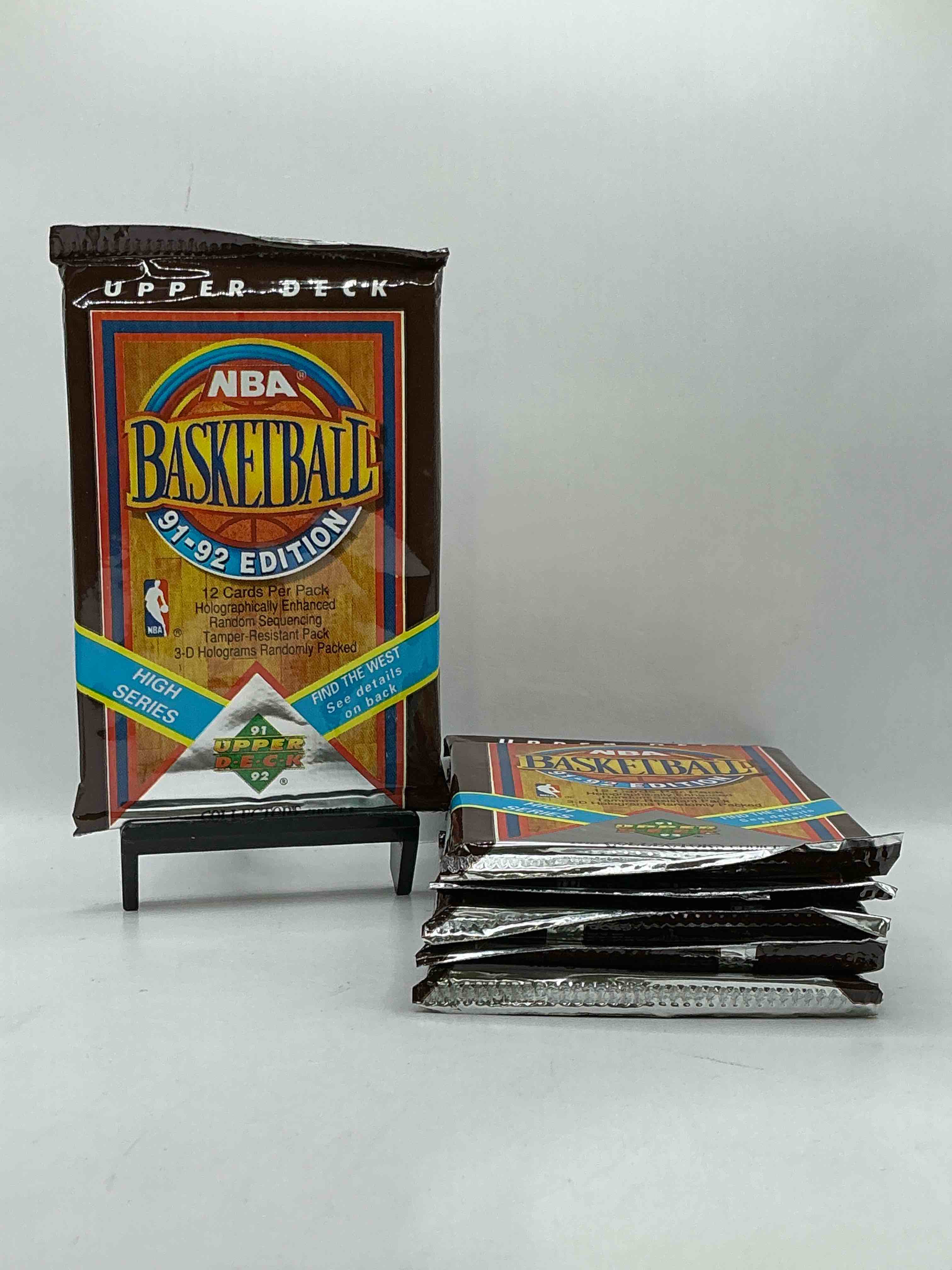Wow, Find The West! 1991/92 HIGH SERIES Upper Deck NBA Basketball Sealed Pack, Direct From Original Sealed Retail Case! Potential To Find A Jerry West Signature Card Only In This High Series... Super Rare! Also Search For Valuable Michael Jordans & Too Many Great Cards To List! An Awesome Investment In Sports Card Memorabilia! You May Never See These Again, Super Rare!