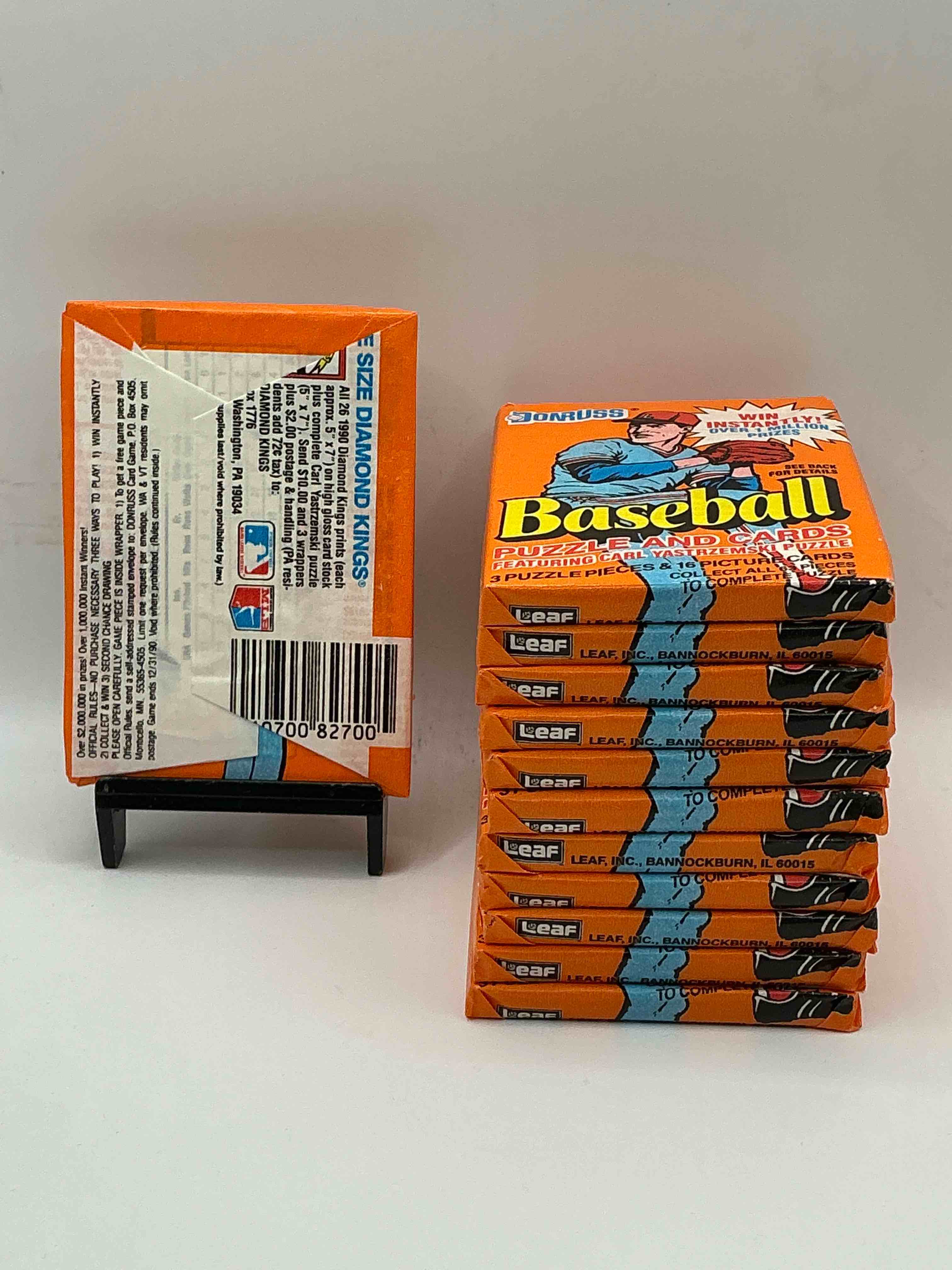 Condition photo showing New/Like New for Diamond Kings Ken Griffey Jr!? 1990 Donruss Baseball Unopened Wax Packs! Hard To Find! Straight From Original Box! Search For Possible Juan Gonzalez Rookie Card!As Well As Valuable Ken Griffey Jr. Cards!