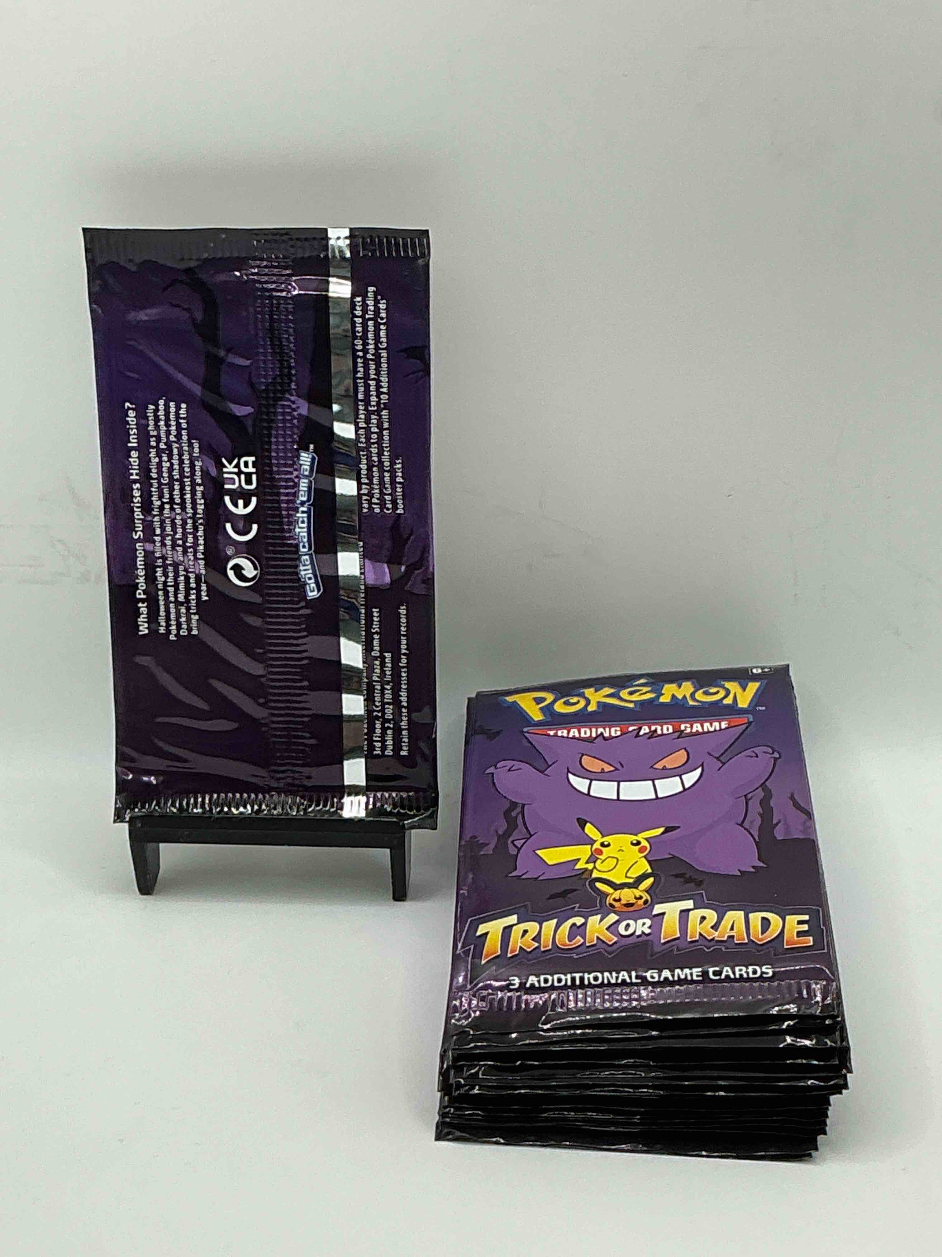 Condition photo showing New/Like New for Pokémon Packs! Spooky Trick Or Trade Unopened Packs! 3 Cards Per Pack, From 2022! Look For Legendary Monsters!