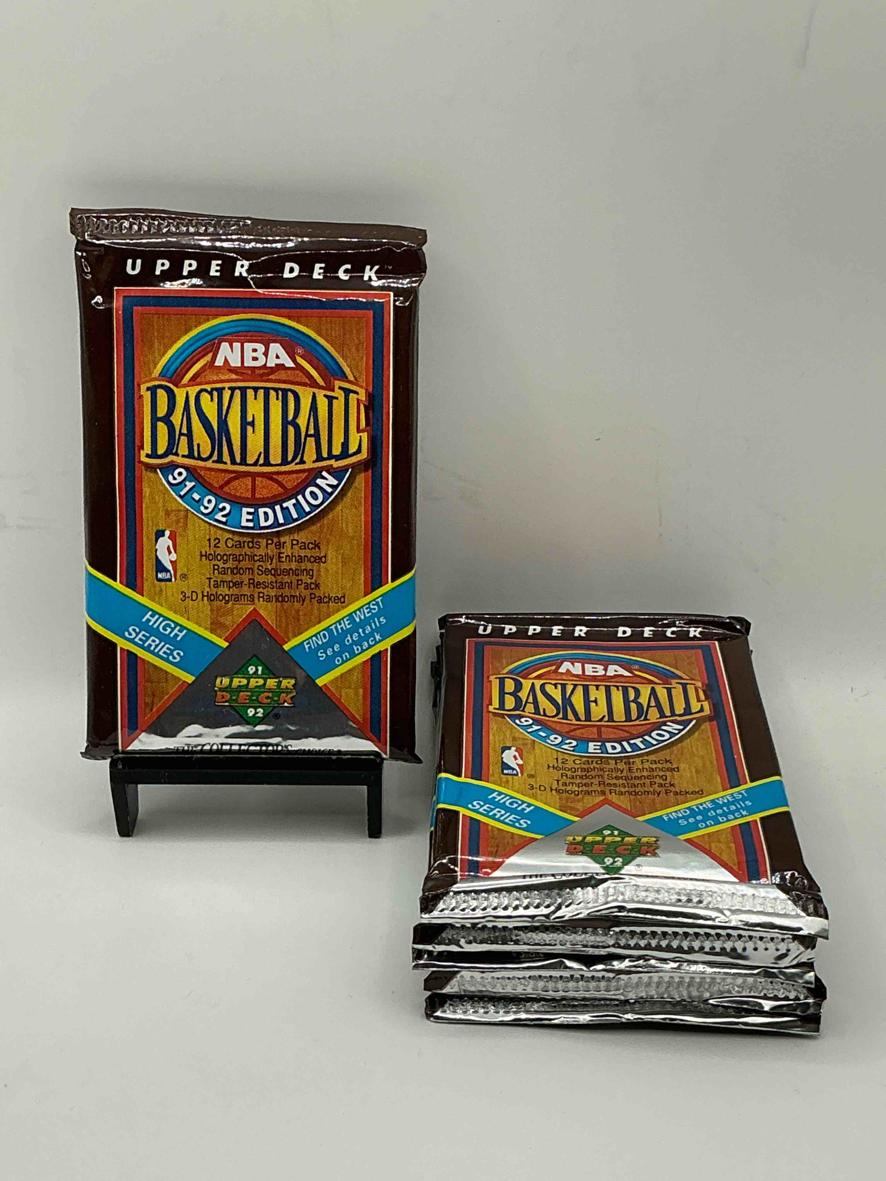 Wow, Find The West! 1991/92 HIGH SERIES Upper Deck NBA Basketball Sealed Pack, Direct From Original Sealed Retail Case! Potential To Find A Jerry West Signature Card Only In This High Series... Super Rare! Also Search For Valuable Michael Jordans & Too Many Great Cards To List! An Awesome Investment In Sports Card Memorabilia! You May Never See These Again, Super Rare!