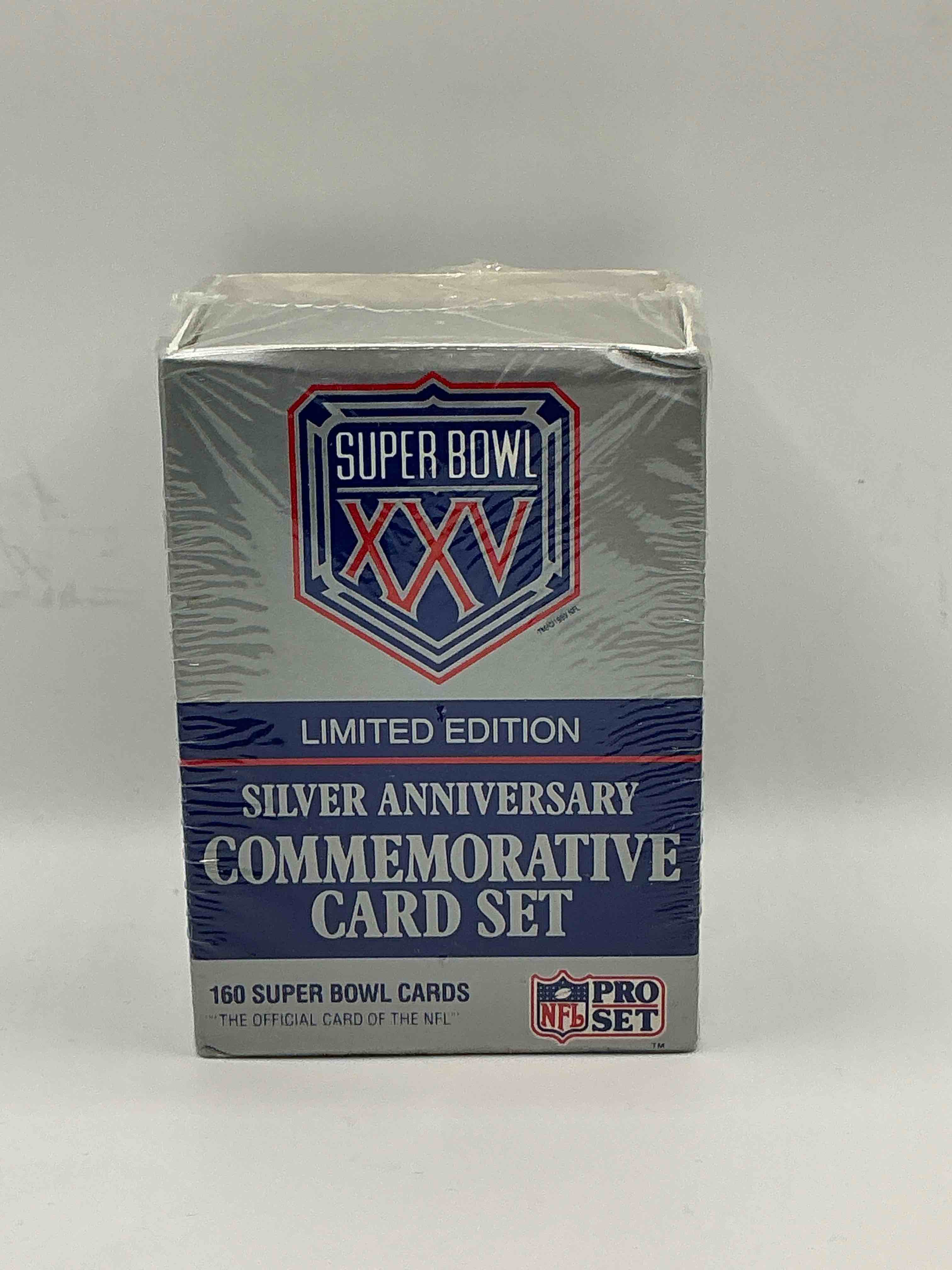 Limited Edition Super Bowl XXV PRO SET Silver Anniversary Card Set! 160 Super Bowl Cards In This Unopened Commemorative Card Set! Wow!
