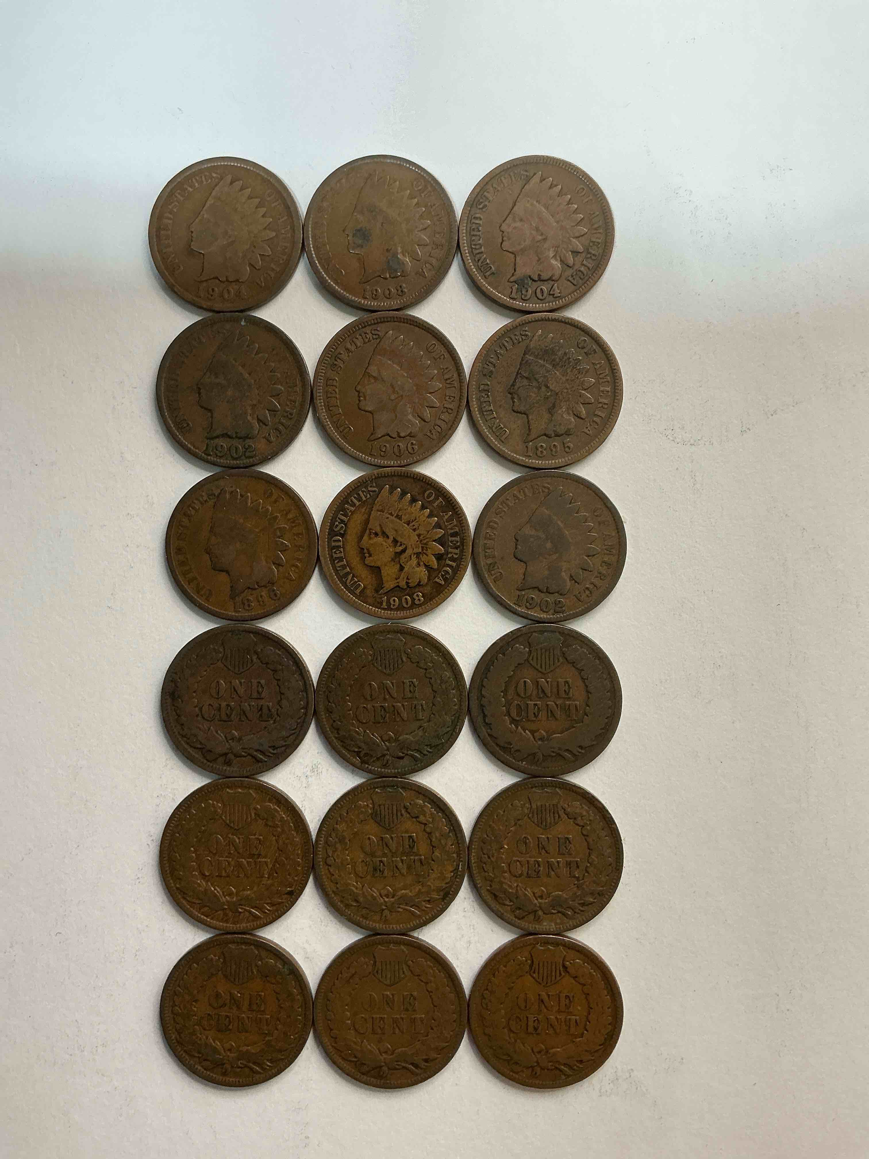 Indian Head Pennies! These Gorgeous U.S. Pennies Were Minted From 1859-1909 & Have Become Serious Collector Items! The "Indian Head" Design Is Actually A Representation Of Lady Liberty Wearing An Indian Headdress. Here Are Beautiful, Well-Kept Examples Representing Many Different Mint Years! Great For Collecting, Investing & Learning History, & Rare With Visible Dates!