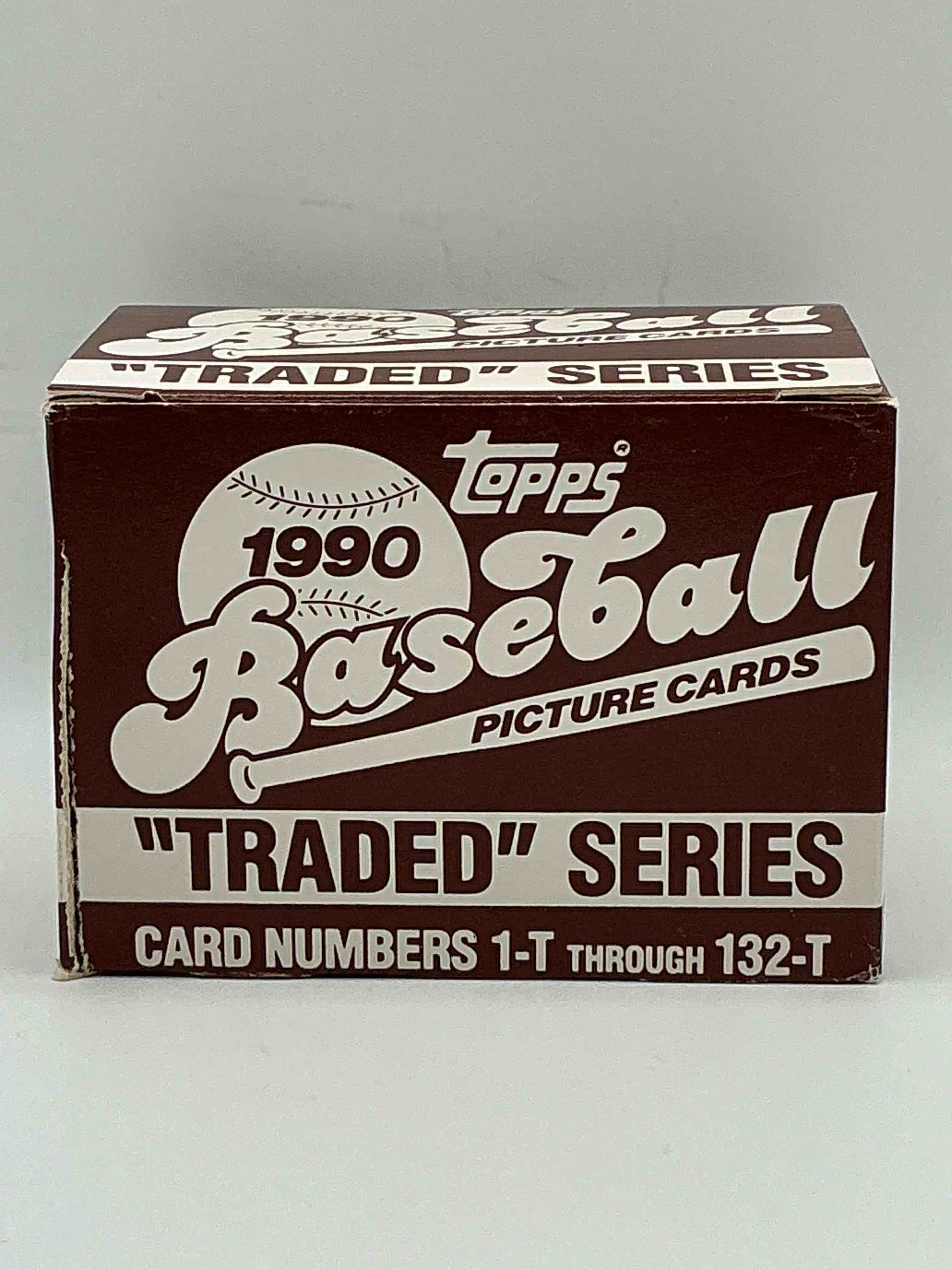 1990 Topps Baseball Card Complete Unopened Traded Series, Card Numbers 1-T Through 132-T. Set Is Unopened (These Sets Were Never Factory Sealed In Plastic From Manufacturer). Set Includes David Justice Traded Rookie. Great Sports Card Memorabilia!