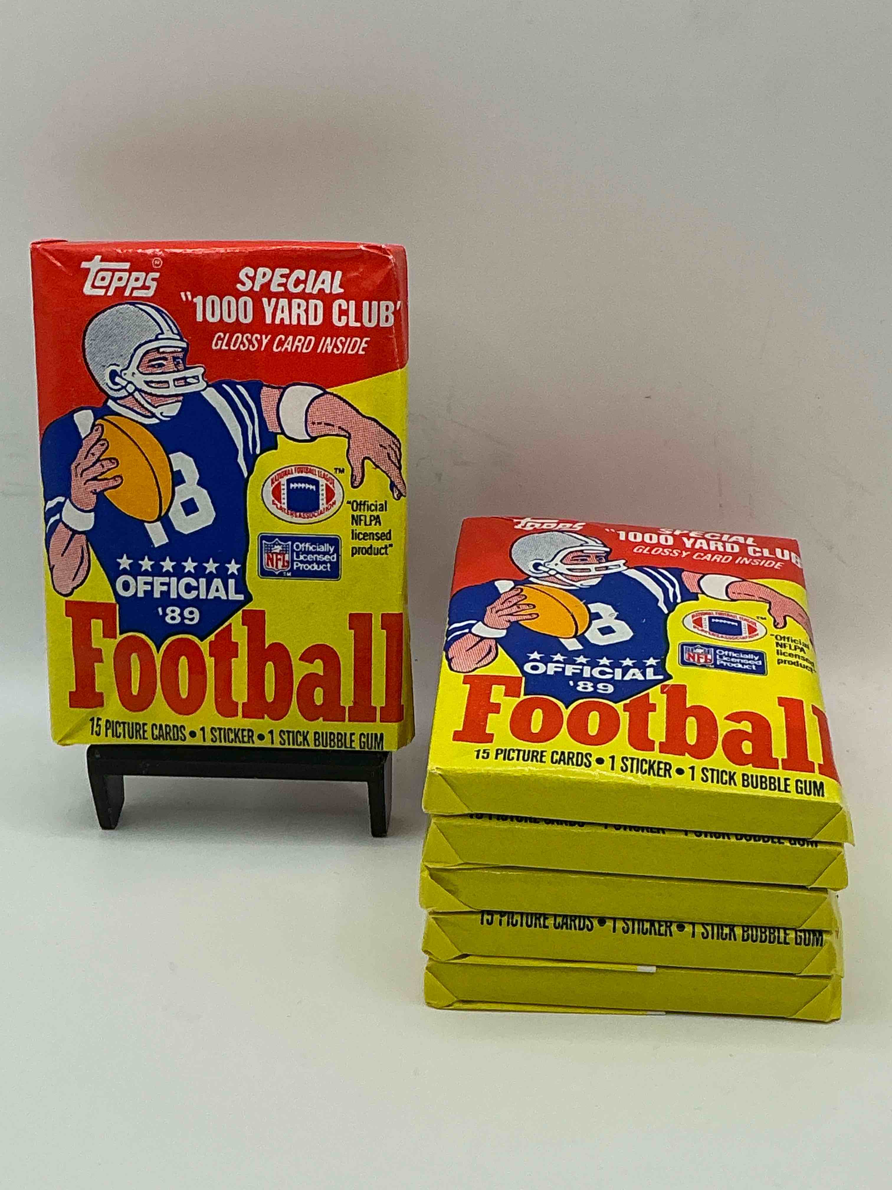 1989 Topps Football Unopened Sports Card Wax Packs! Straight From Original Box! Search For Deion Sanders Rookie Cards! Along With Valuable Jerry Rice, Bo Jackson & Other 80's Stars!