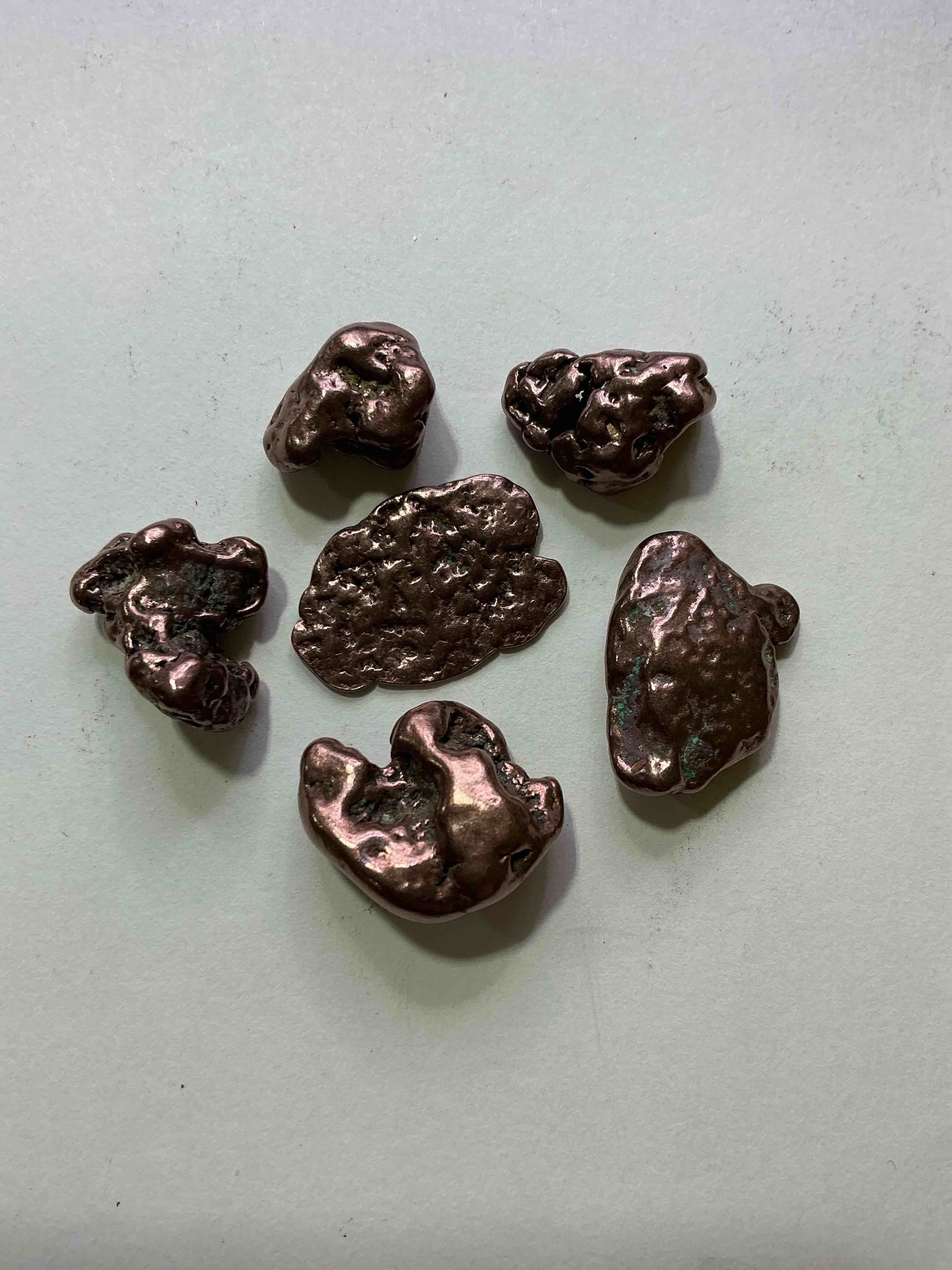 Copper Nuggets In Rare Form! Check Out These Rarely Seen Approximately .999 Copper Nuggets Direct From Prospecting In Copper Harbor, Michigan! Copper In Nugget Form Is Rarely Seen & Each Piece Is Completely Unique. A Great Investment In Fine U.S. Michigan Copper & Also Really Cool Conversation Pieces!