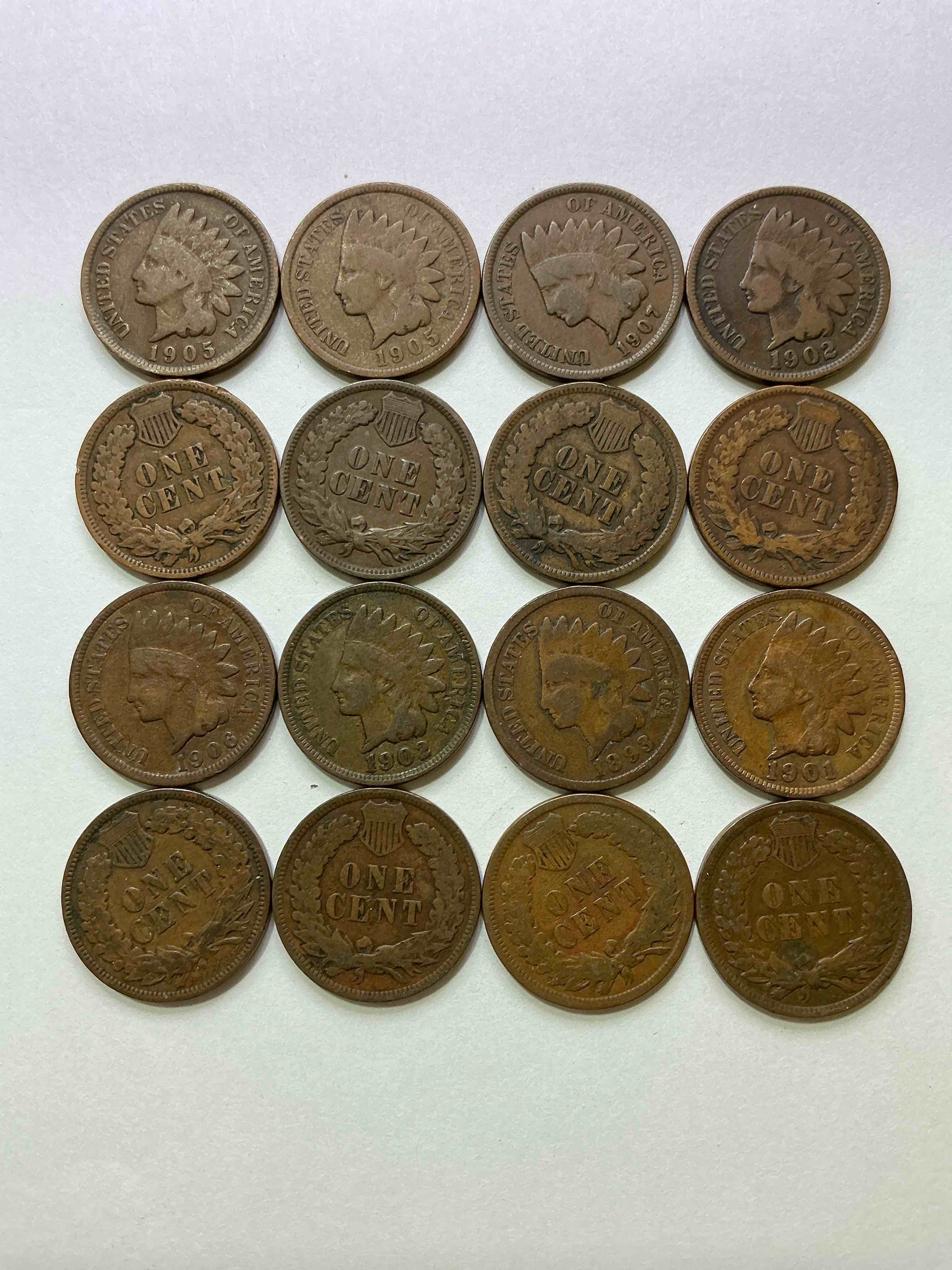 Indian Head Pennies! These Gorgeous U.S. Pennies Were Minted From 1859-1909 & Have Become Serious Collector Items! The "Indian Head" Design Is Actually A Representation Of Lady Liberty Wearing An Indian Headdress. Here Are Beautiful, Well-Kept Examples Representing Many Different Mint Years! Great For Collecting, Investing & Learning History, & Rare With Visible Dates!