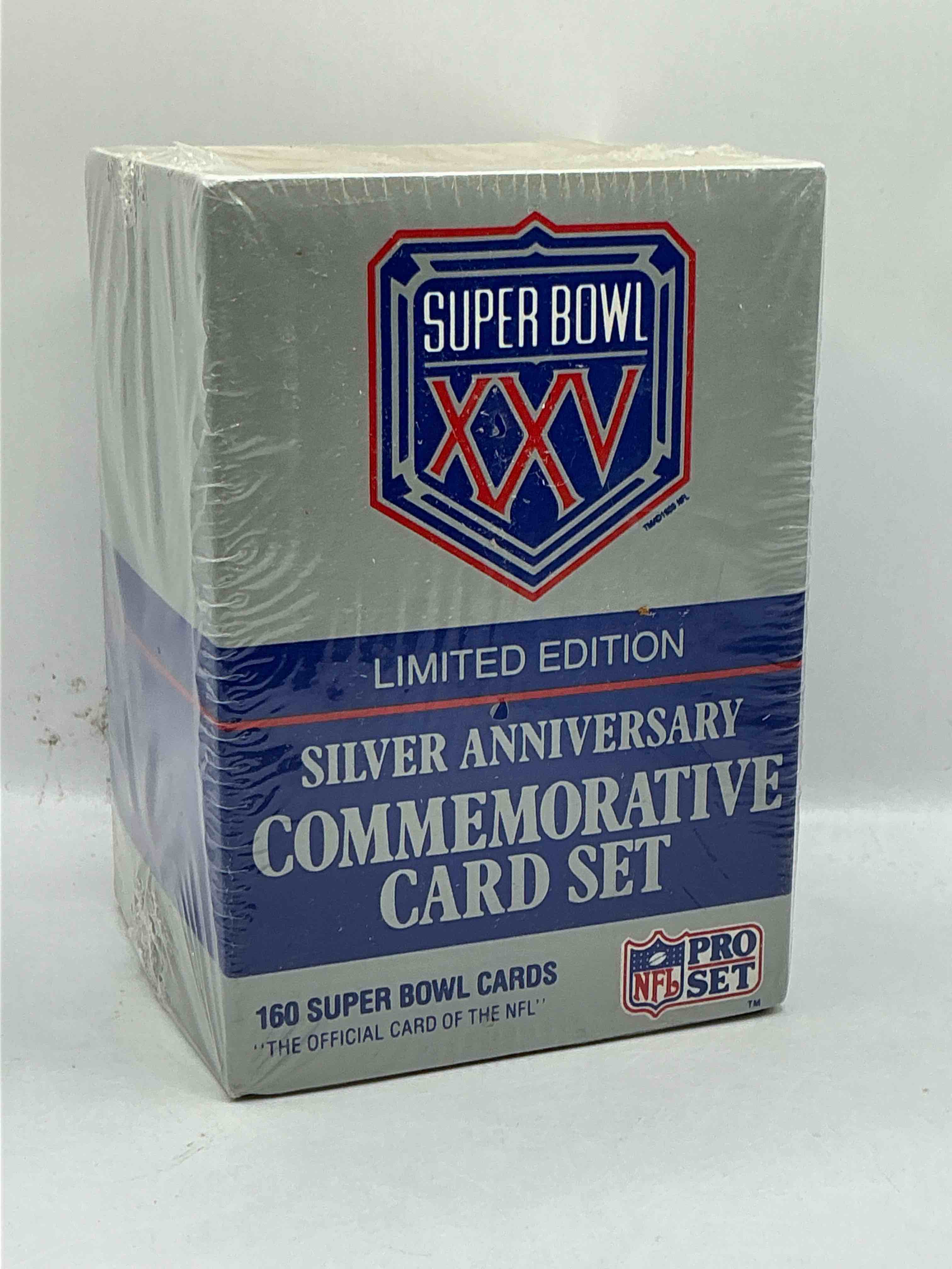 Limited Edition Super Bowl XXV PRO SET Silver Anniversary Card Set! 160 Super Bowl Cards In This Unopened Commemorative Card Set! Wow!