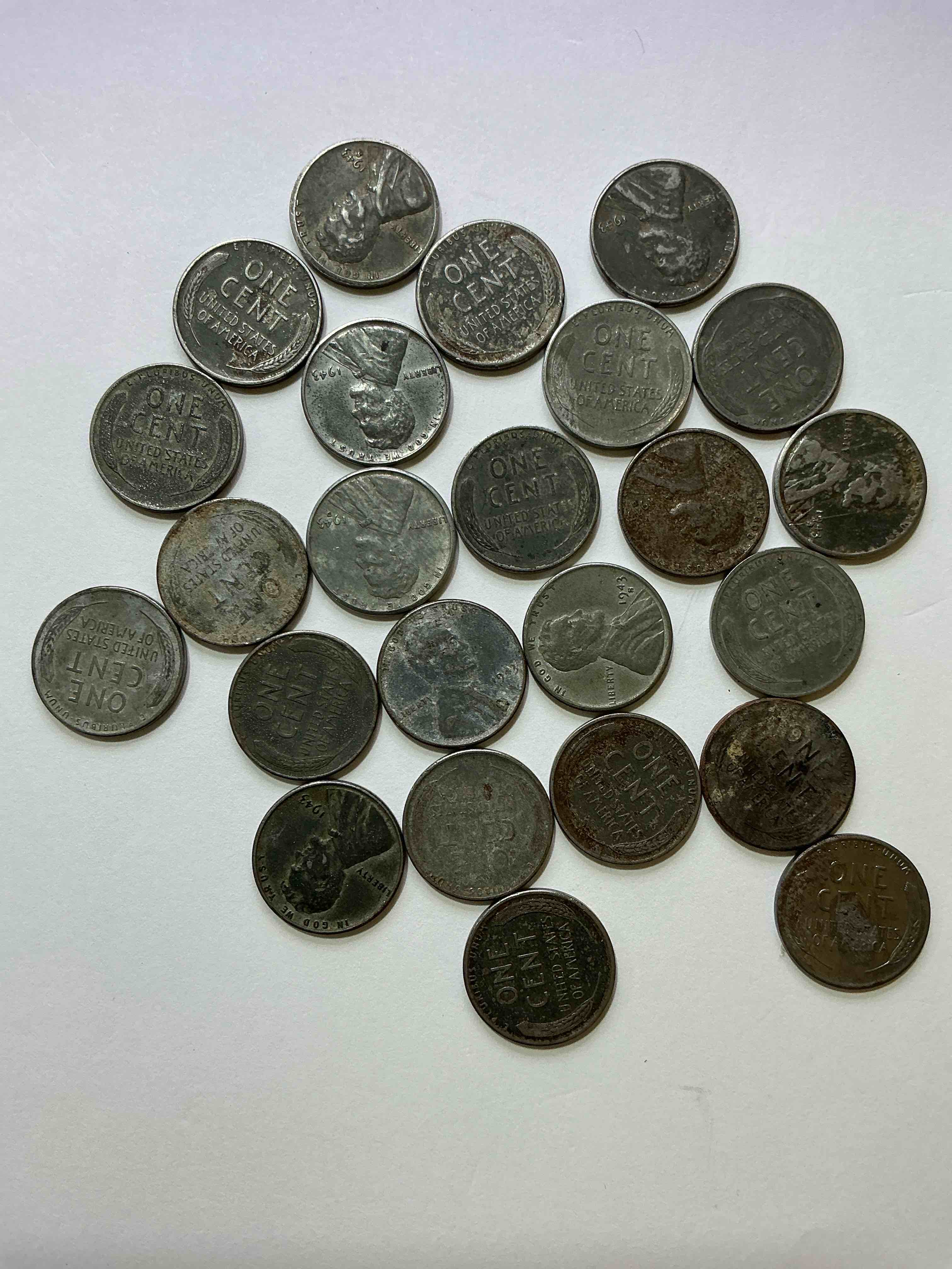 1943 World War Il History! Did You Know That In 1943 Copper Was So Valuable For Making Ammunition That The U.S. Treasury Made Pennies Out Of Steel?! 1943 STEEL Pennies Have Become Valuable, Rare Collector Items! Up For Auction Are Rare WWII Steel Pennies Appearing Circulated. Own Pieces Of World War II History That Are An Awesome Investment!
