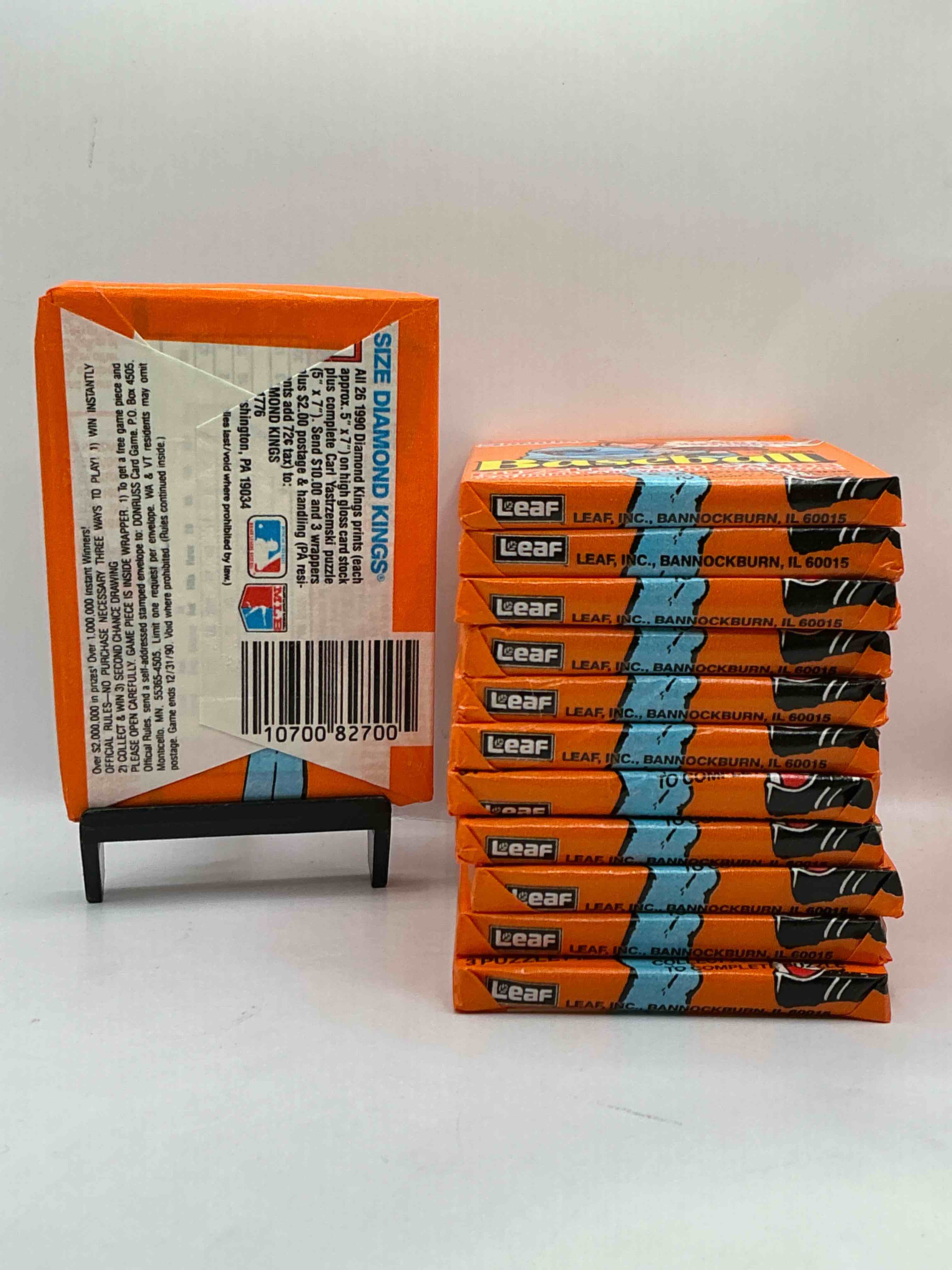 Condition photo showing New/Like New for Diamond Kings Ken Griffey Jr!? 1990 Donruss Baseball Unopened Wax Packs! Hard To Find! Straight From Original Box! Search For Possible Juan Gonzalez Rookie Card!As Well As Valuable Ken Griffey Jr. Cards!