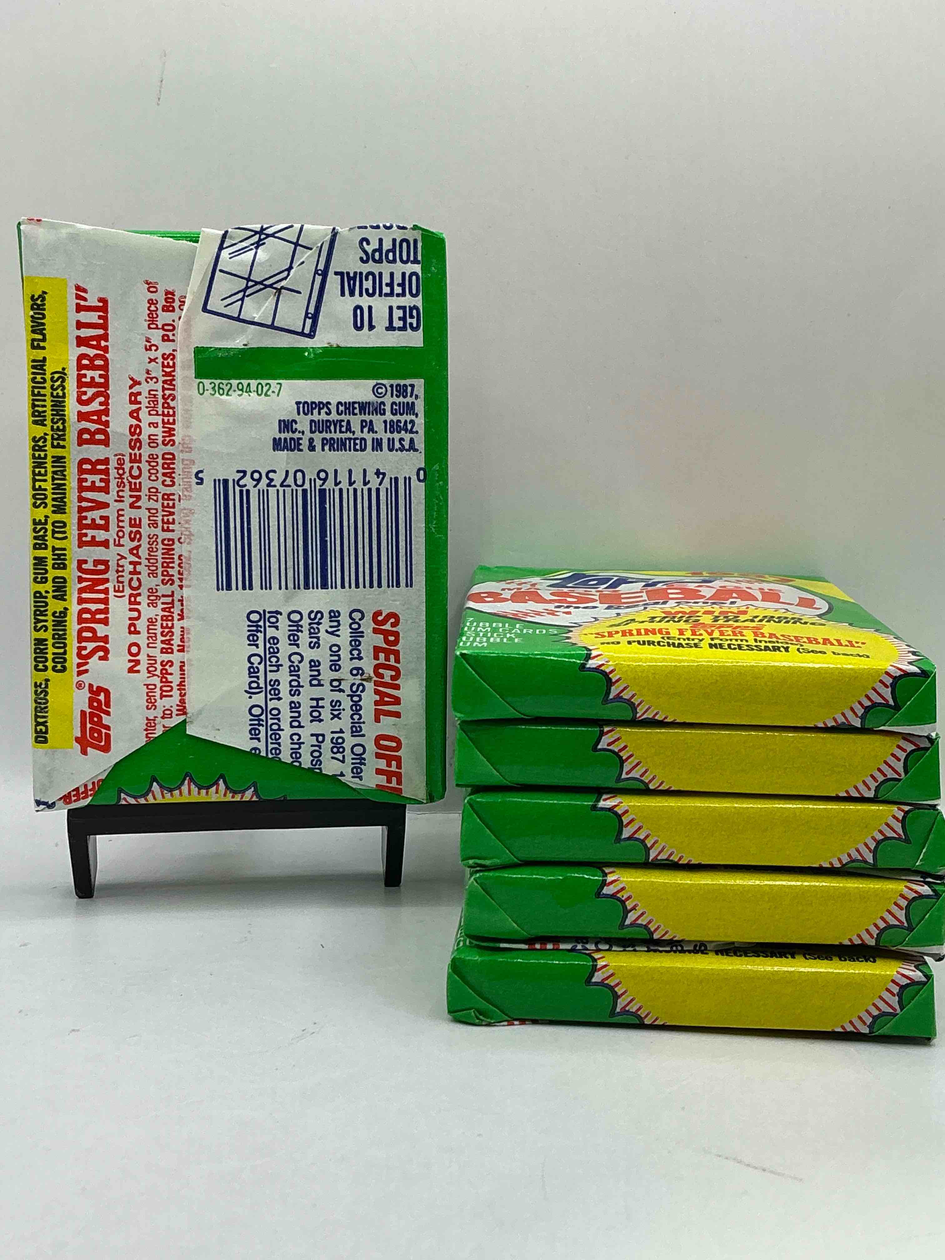 Condition photo showing New/Like New for Loaded! 1987 Topps Baseball Unopened Sports Card Collectible Wax Pack, Direct From Original Retail Case! 1987 Topps Baseball Is A Loaded Year With Rookie Cards From Barry Bonds (PSA 10 $300+), Bo Jackson, Jose Canseco & More! Excellent Condition!
