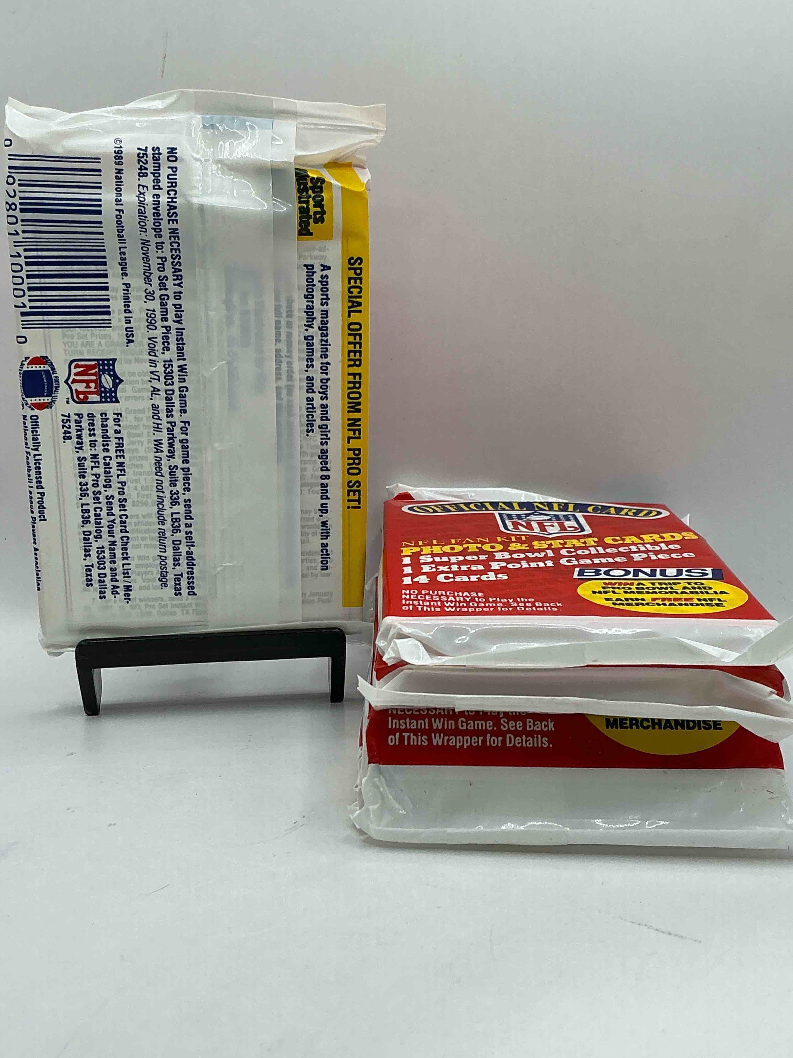 Condition photo showing New/Like New for Loaded! 1989 Pro Set Football Sealed Card Pack, Direct From Original Retail Case!Highly Sought After By Collectors As This Year Is Loaded With High Profile Rookies!Search For Rookie Cards From Barry Sanders, Deion Sanders, Troy Aikman, Michael Irvin & Much More! Getting Hard To Find!