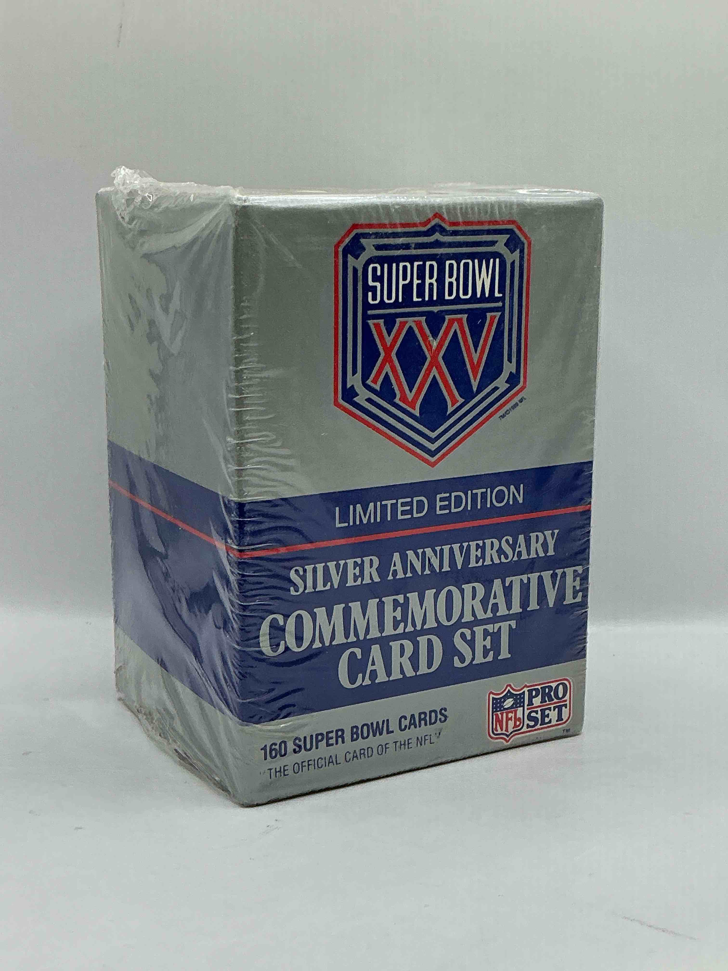 Limited Edition Super Bowl XXV PRO SET Silver Anniversary Card Set! 160 Super Bowl Cards In This Unopened Commemorative Card Set! Wow!