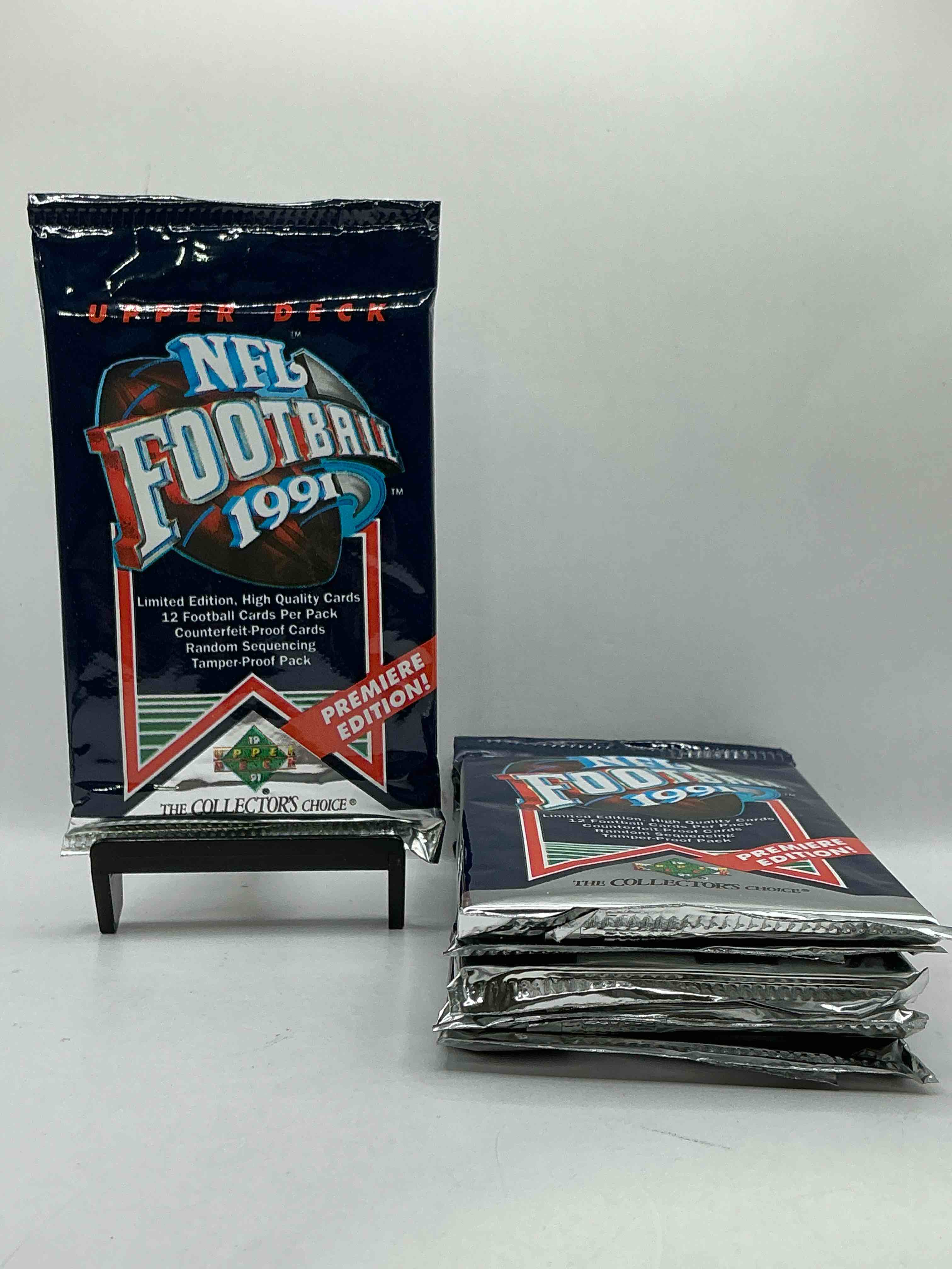 Rare & Vintage! 1991 Upper Deck Unopened NFL Football Packs! Direct From Original Box! Brett Favre Rookie Year! Search For Brett Favre Rookie & Other 80s Stars!