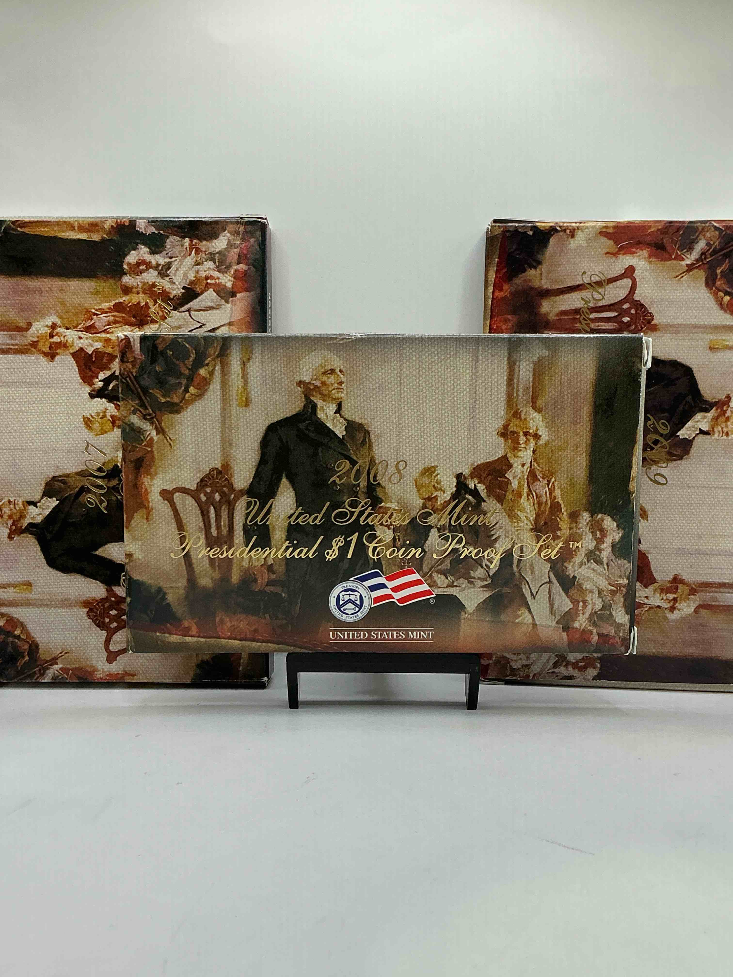 2007 - 2009 Presidential Mint Sets! Four Coins Each Set, Encased In Plastic… Ultra Rare! These Coin Sets Are Rare & Hard To Find, Perfect To Add To Any Collection!