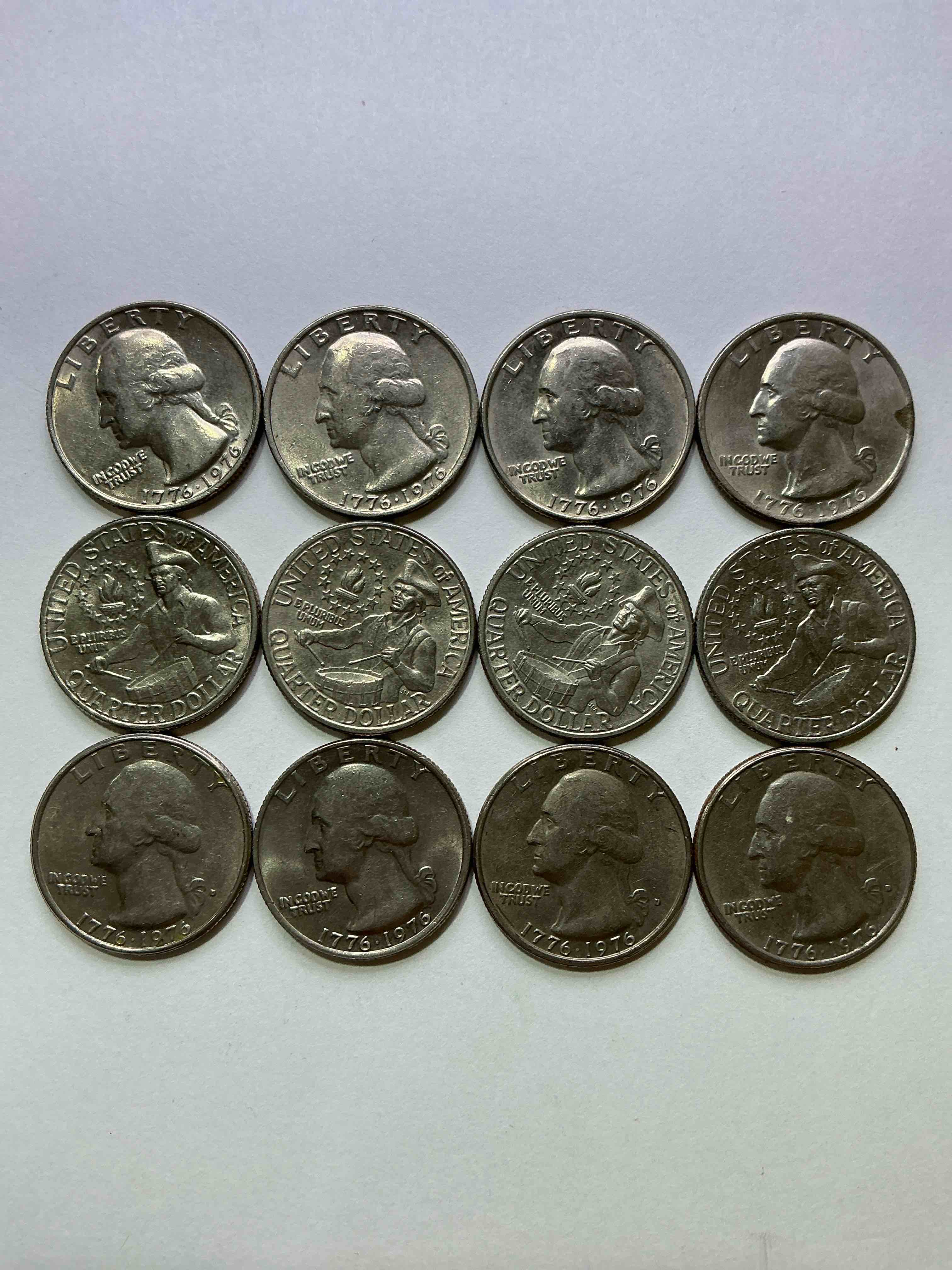 1976 Bicentennial Bliss! Quarters! In 1976 The U.S. Mint Produced Coins Celebrating The 200 Year Anniversary Of America. Up For Auction Are Awesome Examples Of Bicentennial Quarters Produced For This... The Infamous 200 Year Anniversary Edition! Highly Desirable For Collectors! Own Pieces Of History & Get Ready For America's 250 Year Anniversary Coming Soon!