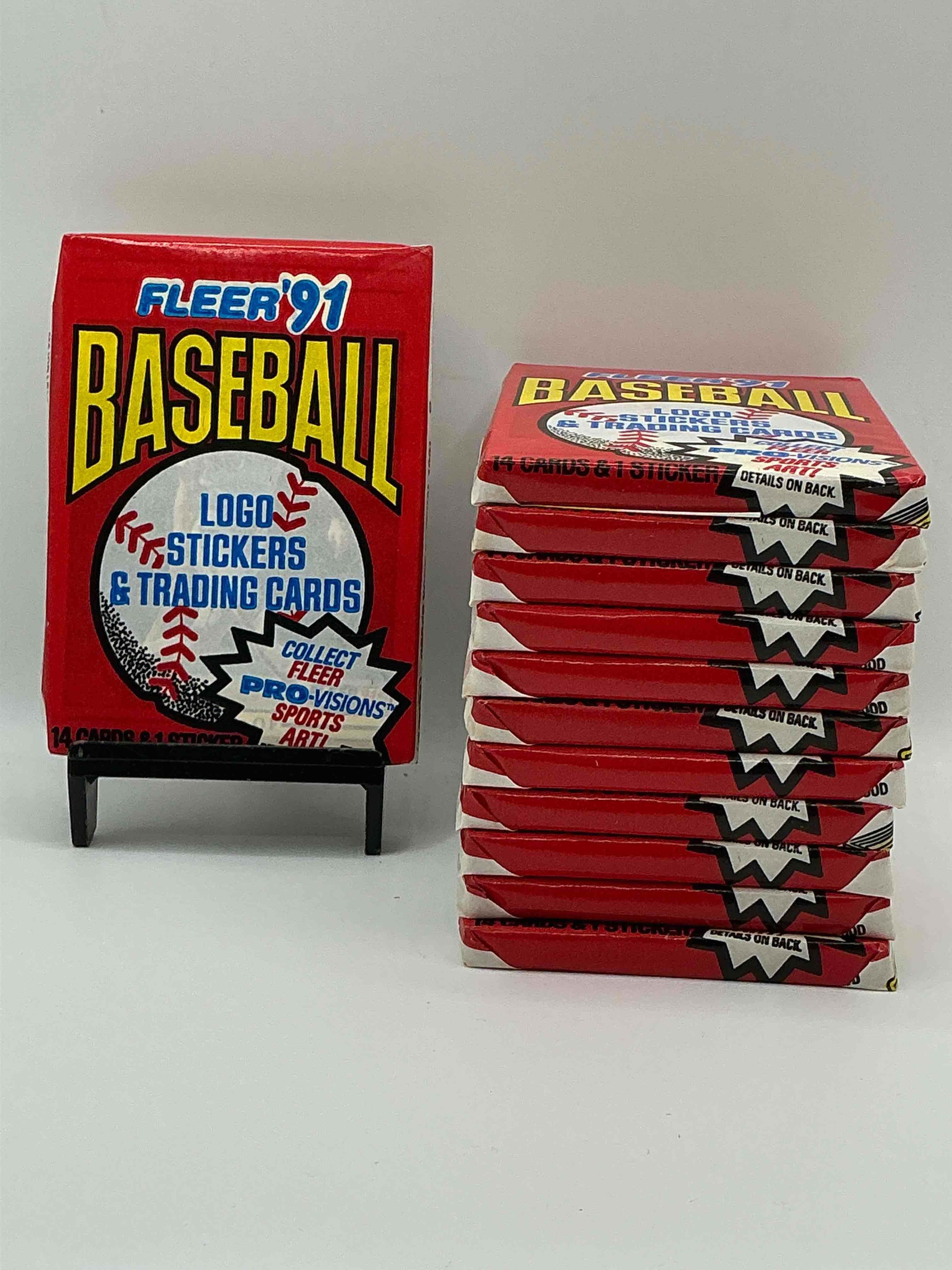 1991 fleer baseball unopened pack, direct from original sealed retail case! search for griffey jr. & barry bonds "generation stars" combo card #710 (psa 10 value $200), nolan ryan, don mattingly & so much more!