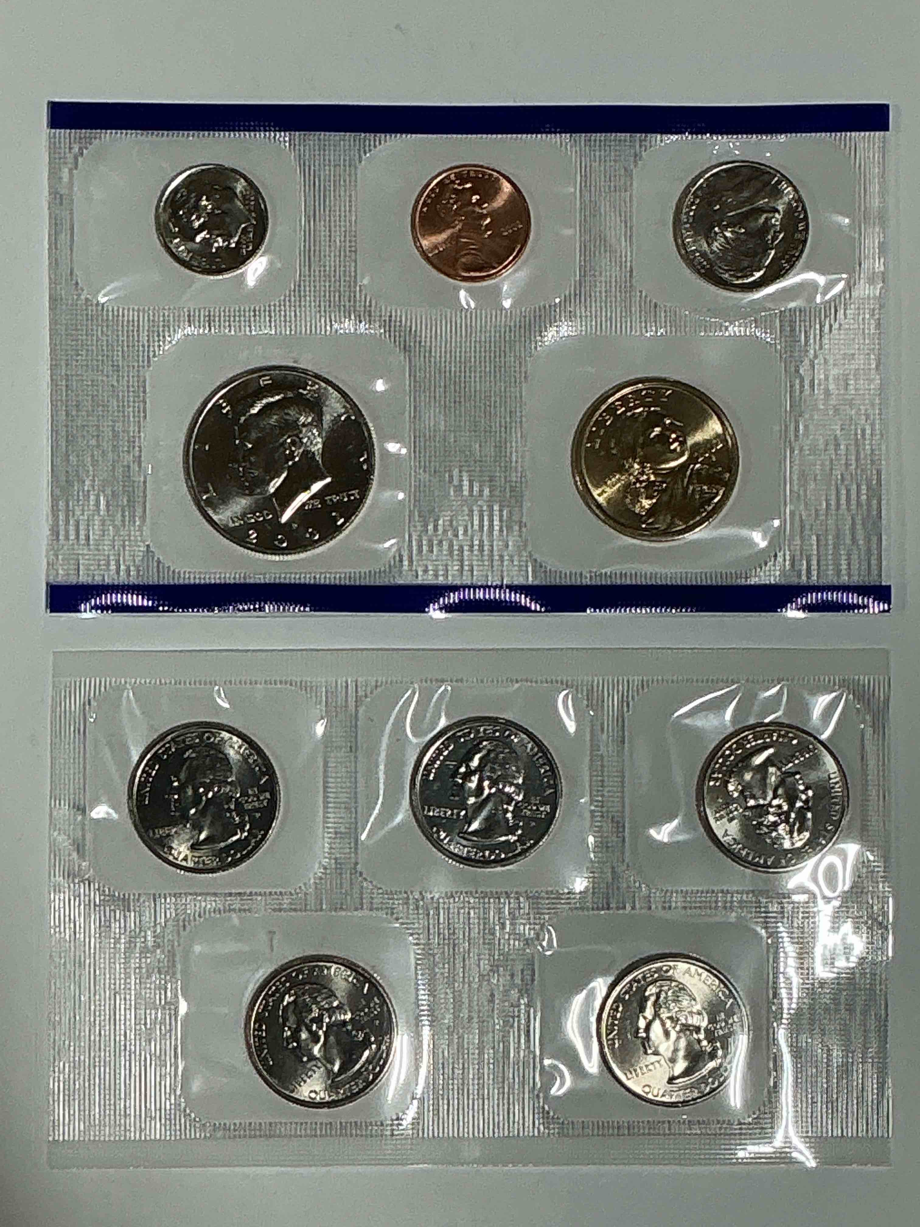 2002 Uncirculated Mint Set! 20 Coin Mint Set With Ohio & Indiana State Quarters! Half Dollars, One Dollar Coins, Quarters, Nickels, Dimes & Pennies! 20 Coin Uncirculated Mint Set! 