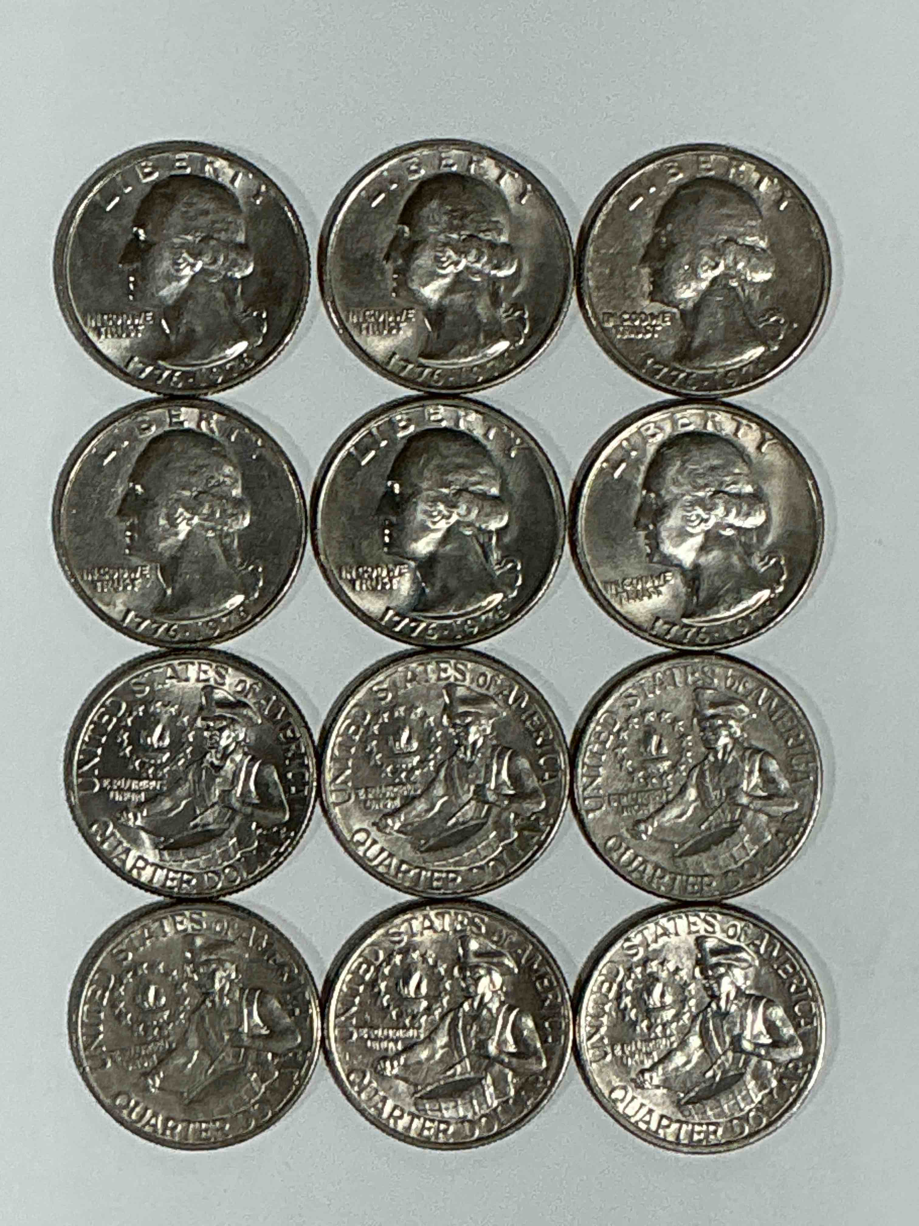 1976 Bicentennial Coins! This Highly Collectible Mint Coins Include 12 Coins, Six Minted From Each Mint Location (Philly & Denver) That Year. Coins Are 1976 Special Bicentennial Edition, To Include Rare Bicentennial "Ike" Dollar! Still In Its Original Envelope Direct From The U.S. Treasury in 1976!