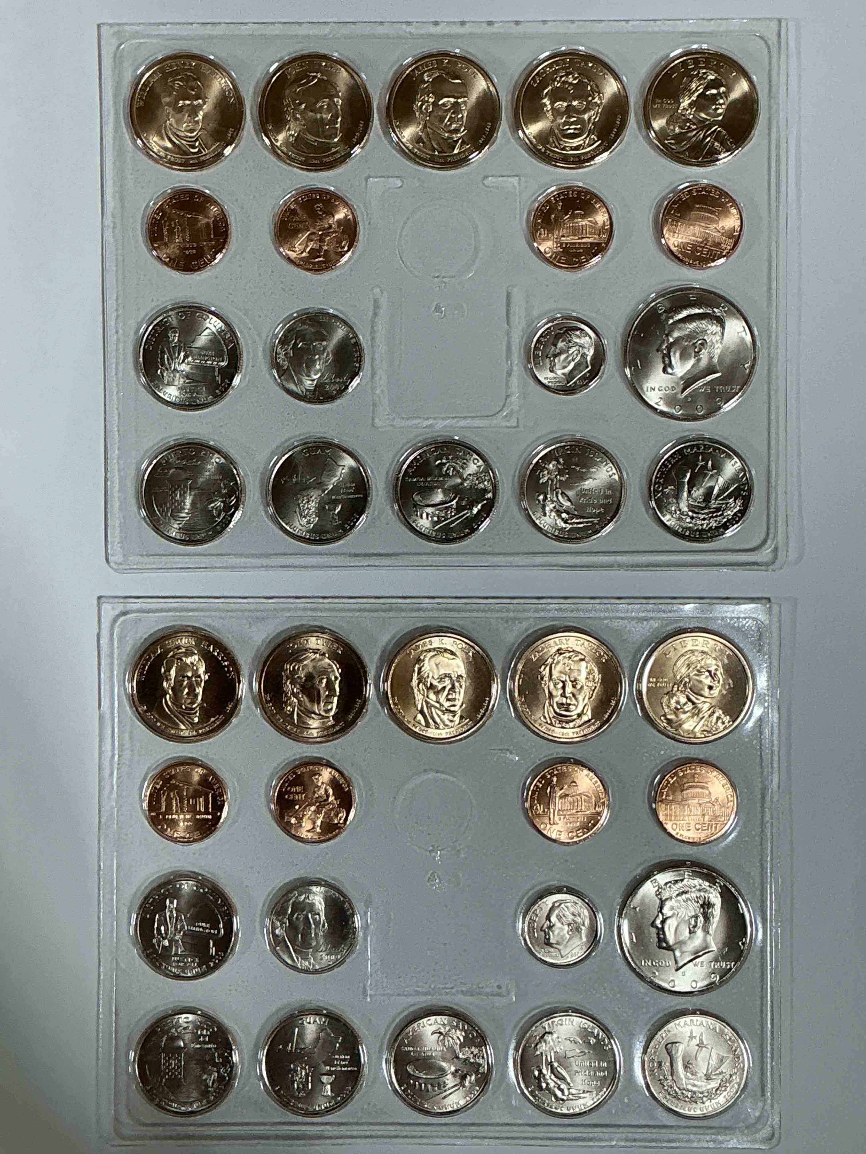 36 Coin Craziness! Denver & Philly Mints! 2009 Uncirculated Mint Set Coins! Includes Half Dollars, President Dollar Coins, Dimes, Nickels, Pennies & Quarters! Cool Coin Collectible! 