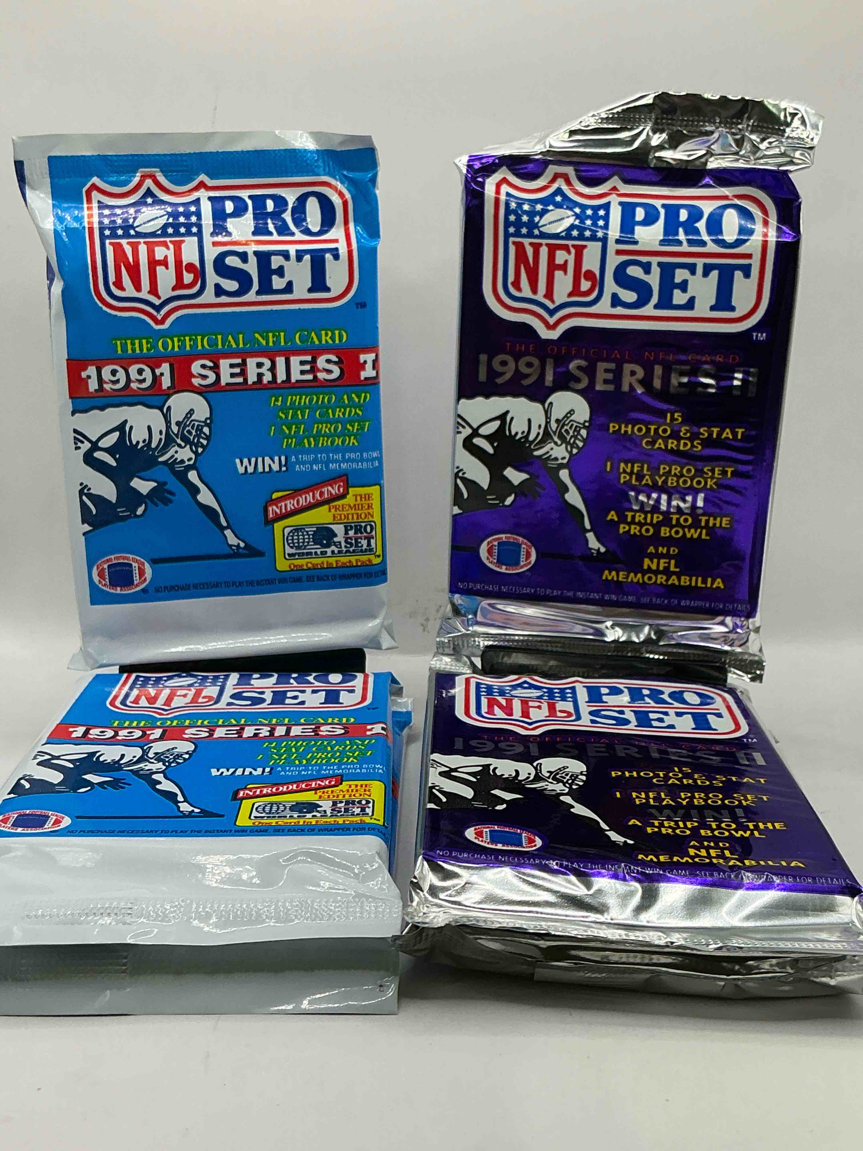Condition photo showing New/Like New for Wow! 1991 Pro Set Football Sealed Card Pack, Direct From Original Retail Case!Highly Sought After By Collectors As This Year Is Loaded With High Profile Cards!Search For Cards From Barry Sanders, Deion Sanders, Troy Aikman, Michael Irvin & Much More! Getting Hard To Find!
