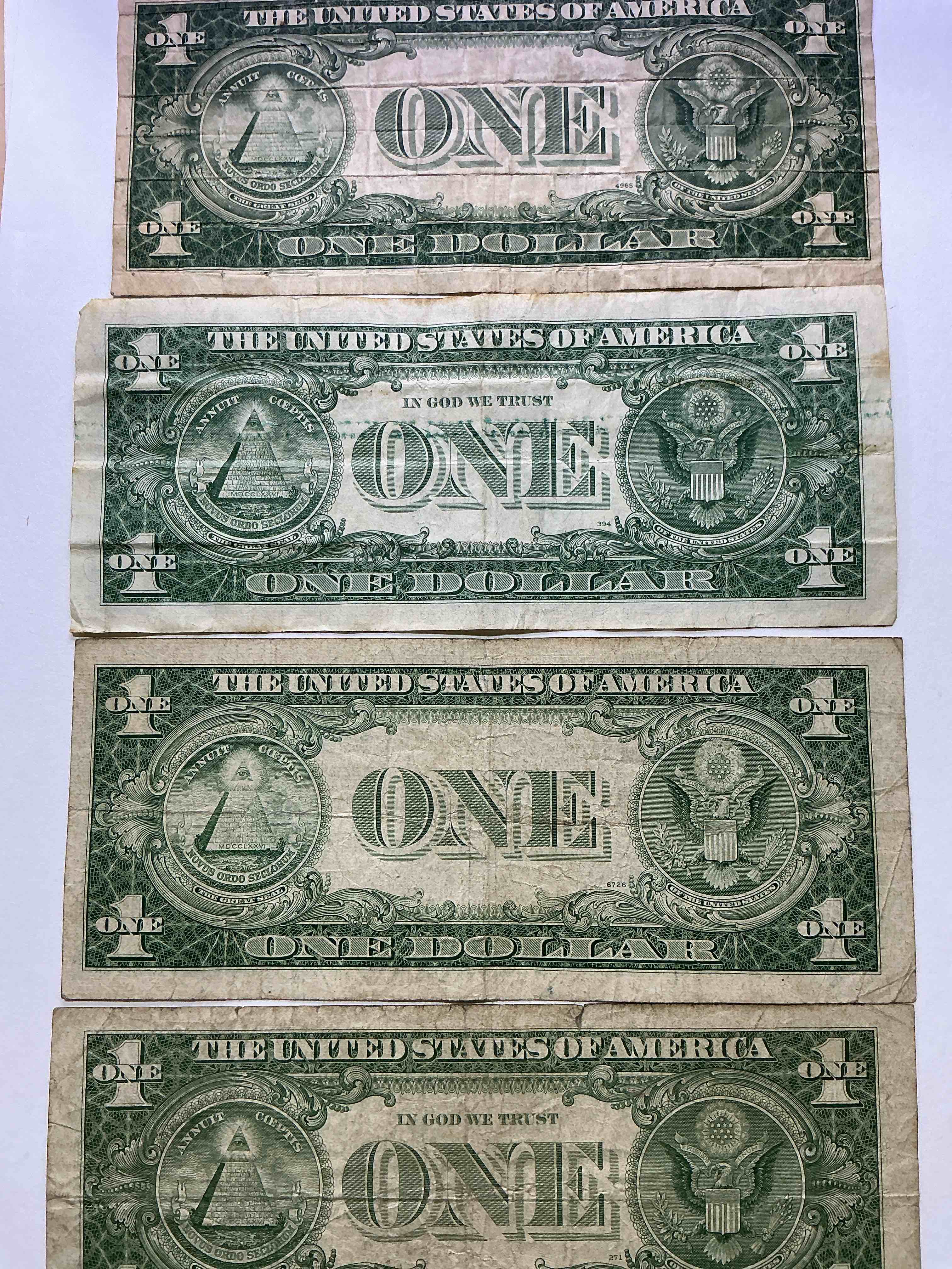 Condition photo showing Good Condition for 1957 & 1935 Silver Certificates! Did You Know That Prior To 1964 One Dollar U.S. Paper Money Was Actually Redeemable For Silver Dollars?! Wow How Times Have Changed! Silver Certificates Were Produced From 1878 To 1964 & Are Still Considered Legal Tender At Face Value. Here Are Gorgeous, Circulated 1935 & 1957 U.S. One Dollar Silver Certificate, With Highly Collectible "Blue Seal!* Own An Awesome Piece Of History!