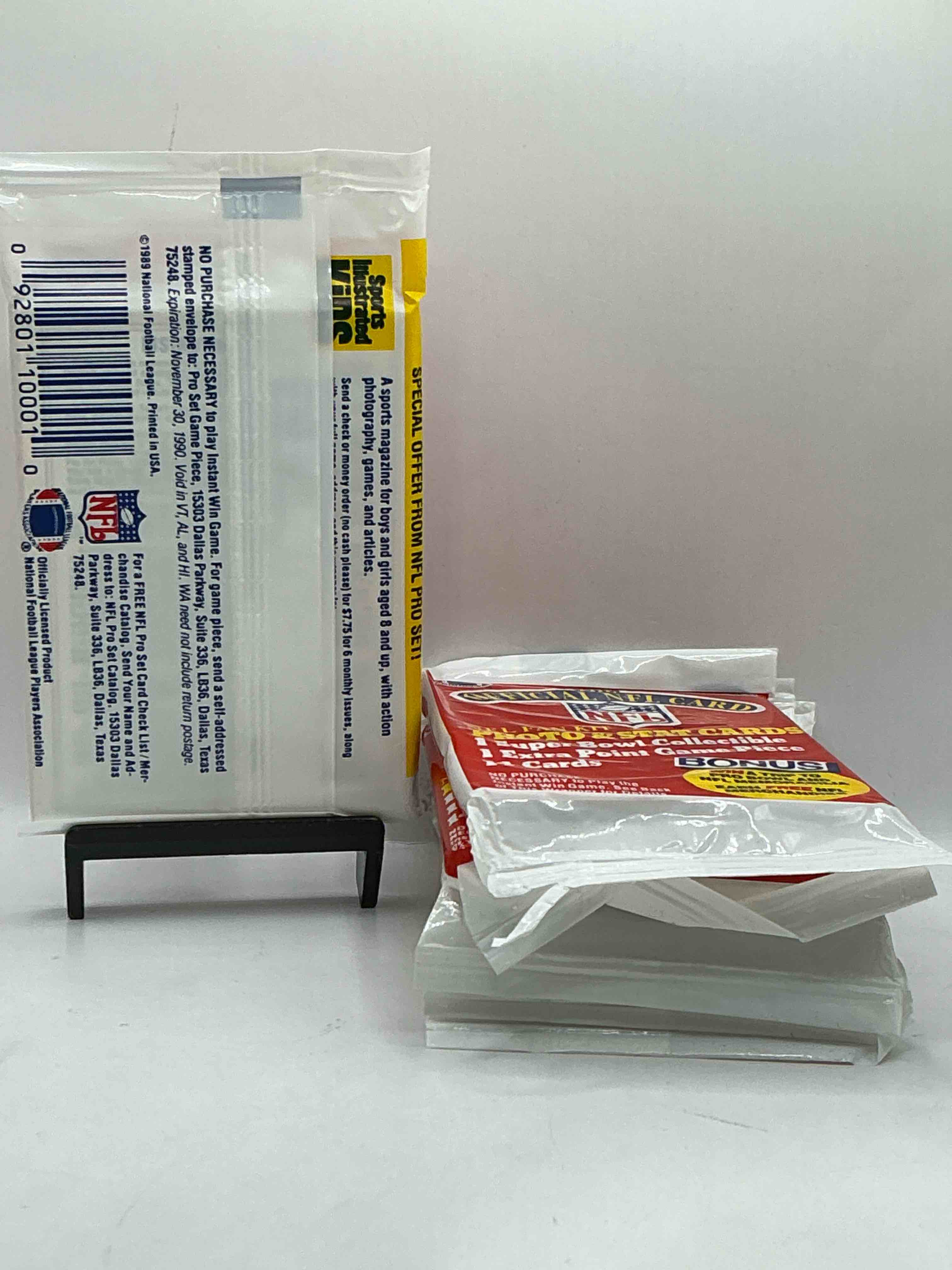 Condition photo showing New/Like New for Loaded! 1989 Pro Set Football Sealed Card Pack, Direct From Original Retail Case!Highly Sought After By Collectors As This Year Is Loaded With High Profile Rookies!Search For Rookie Cards From Barry Sanders, Deion Sanders, Troy Aikman, Michael Irvin & Much More! Getting Hard To Find!