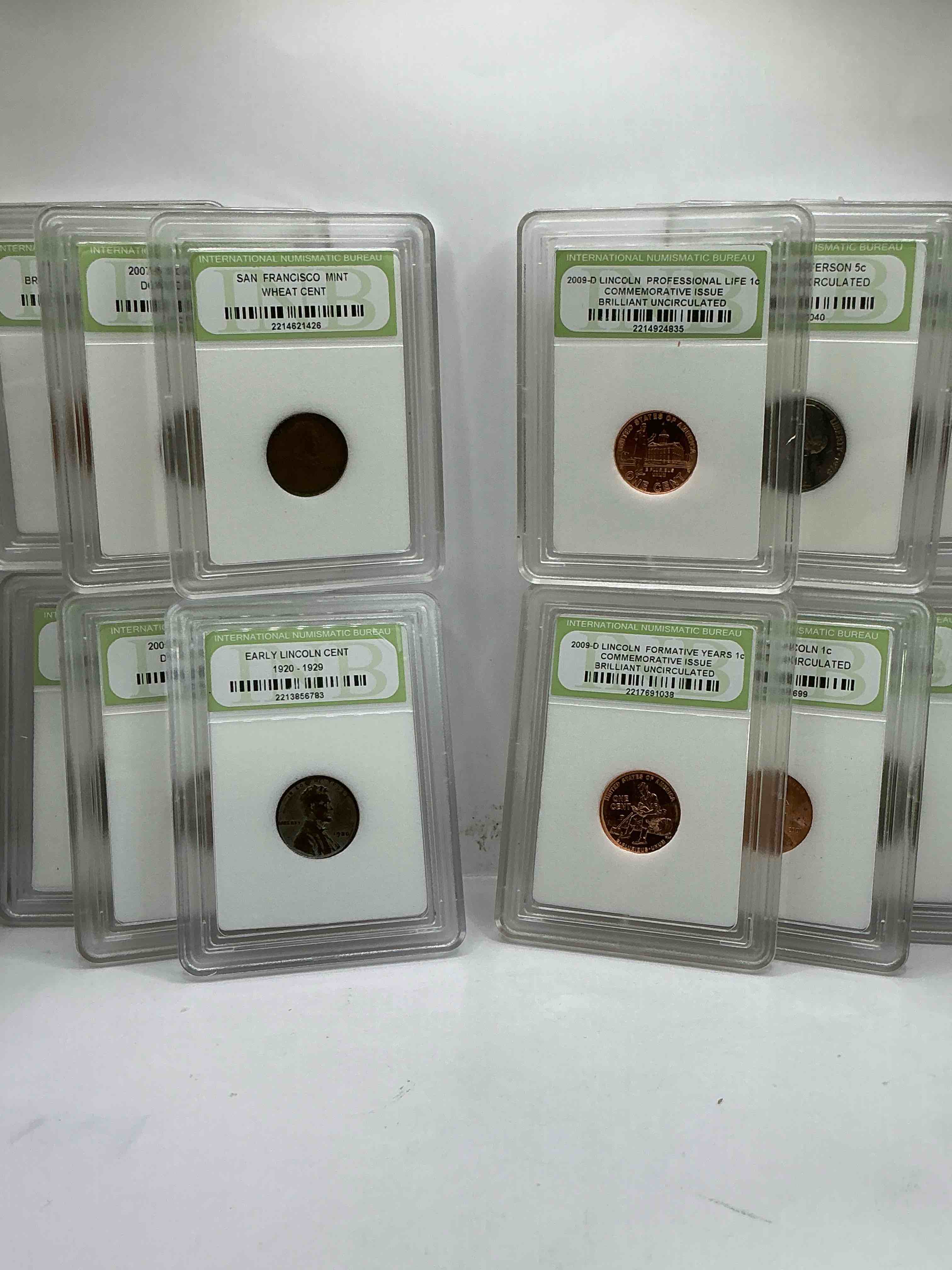 Condition photo showing New/Like New for Collector's Dream! 12 Different Rare, Slabbed U.S. Collector Coins In Certified/Catalogued Protective Slab Cases! A Great Way to Build An Incredible Collection Of Protected, Rare U.S. Coins! Great For The Coin Fan & Collector!
