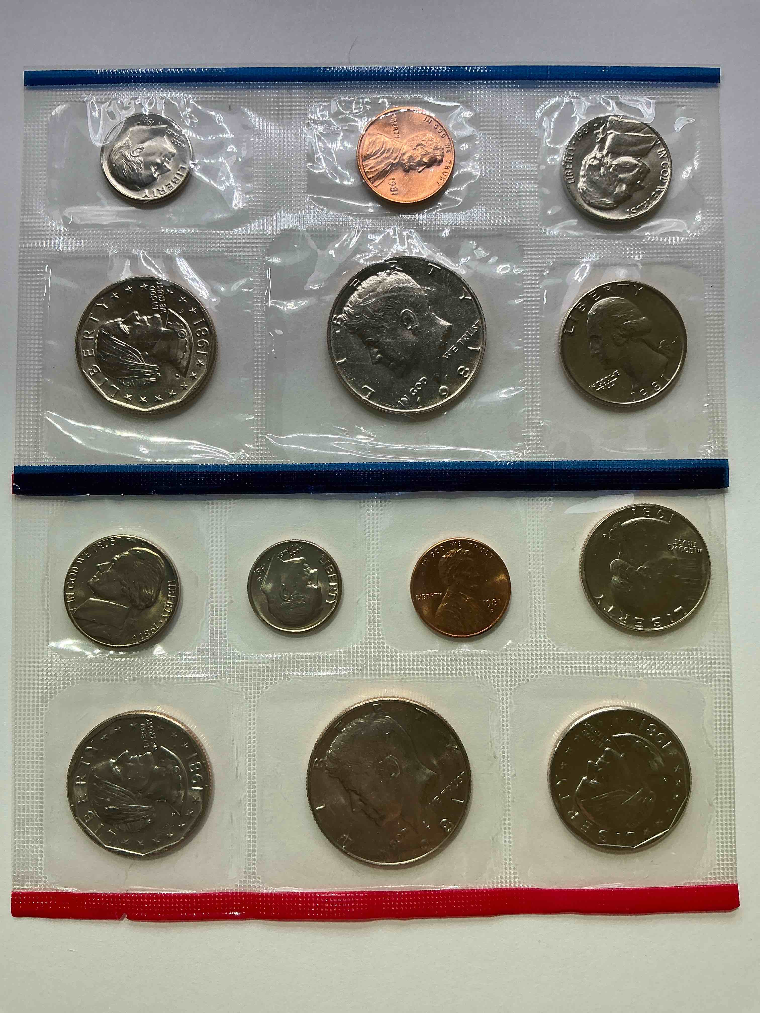 1981 Mint Coins! 13 Coin Lot… Half Dollars, Dollar Coins, Dimes, Quarters, Nickels & Pennies! Ultra Rare Uncirculated!