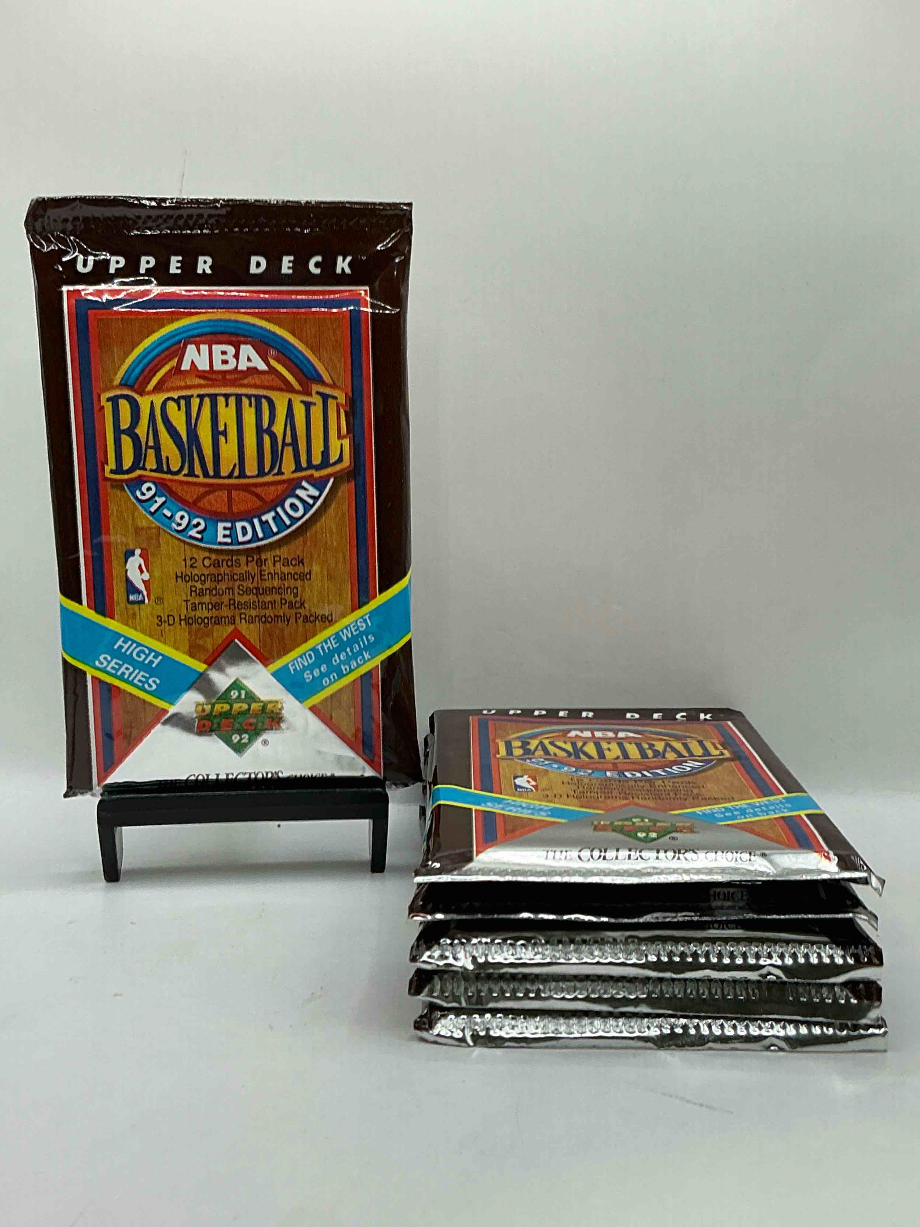 Wow, Find The West! 1991/92 HIGH SERIES Upper Deck NBA Basketball Sealed Pack, Direct From Original Sealed Retail Case! Potential To Find A Jerry West Signature Card Only In This High Series... Super Rare! Also Search For Valuable Michael Jordans & Too Many Great Cards To List! An Awesome Investment In Sports Card Memorabilia! You May Never See These Again, Super Rare!