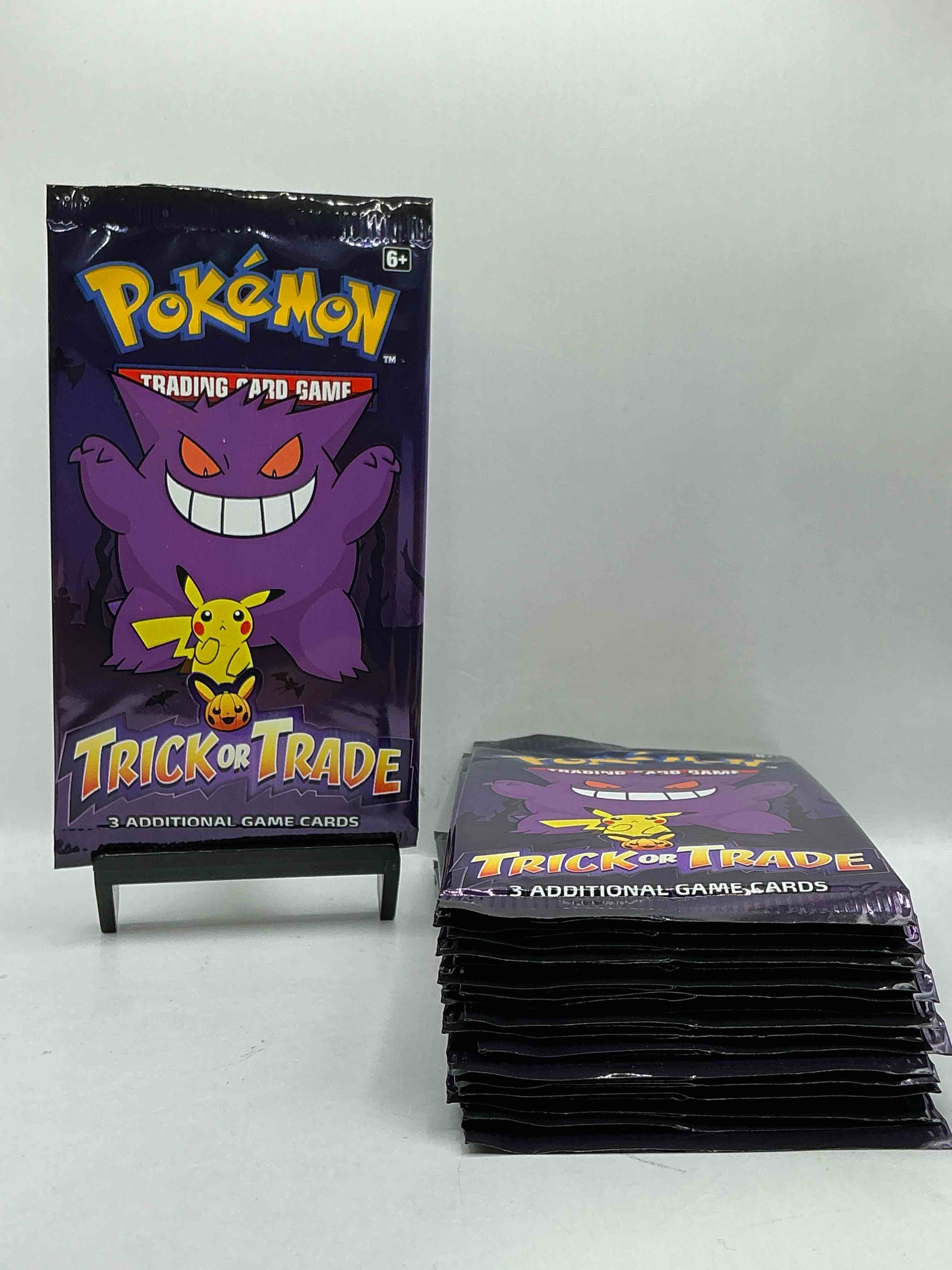 Condition photo showing New/Like New for Pokémon Packs! Spooky Trick Or Trade Unopened Packs! 3 Cards Per Pack, From 2022! Look For Legendary Monsters!