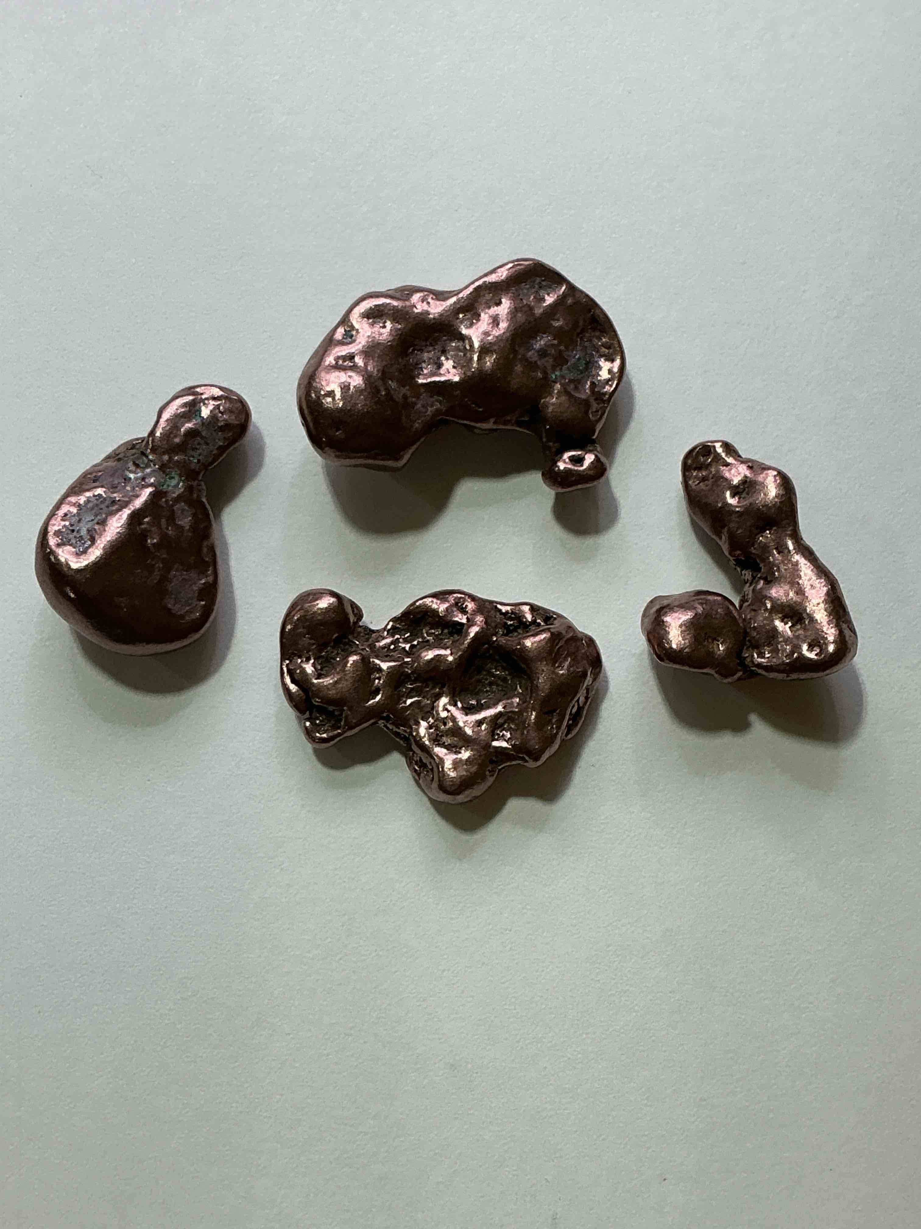 Copper Nuggets In Rare Form! Check Out These Rarely Seen Approximately .999 Copper Nuggets Direct From Prospecting In Copper Harbor, Michigan! Copper In Nugget Form Is Rarely Seen & Each Piece Is Completely Unique. A Great Investment In Fine U.S. Michigan Copper & Also Really Cool Conversation Pieces!
