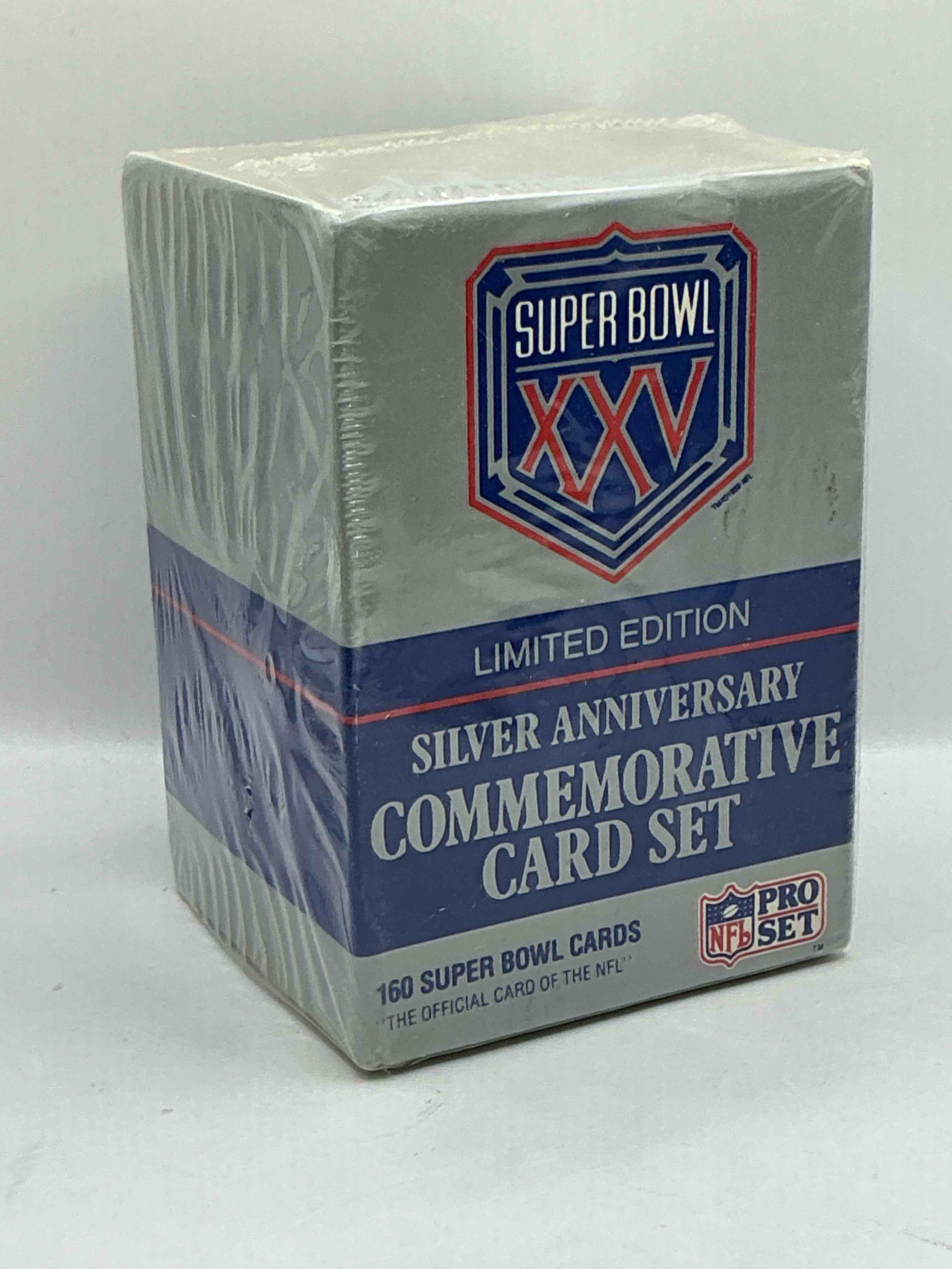 Limited Edition Super Bowl XXV PRO SET Silver Anniversary Card Set! 160 Super Bowl Cards In This Unopened Commemorative Card Set! Wow!