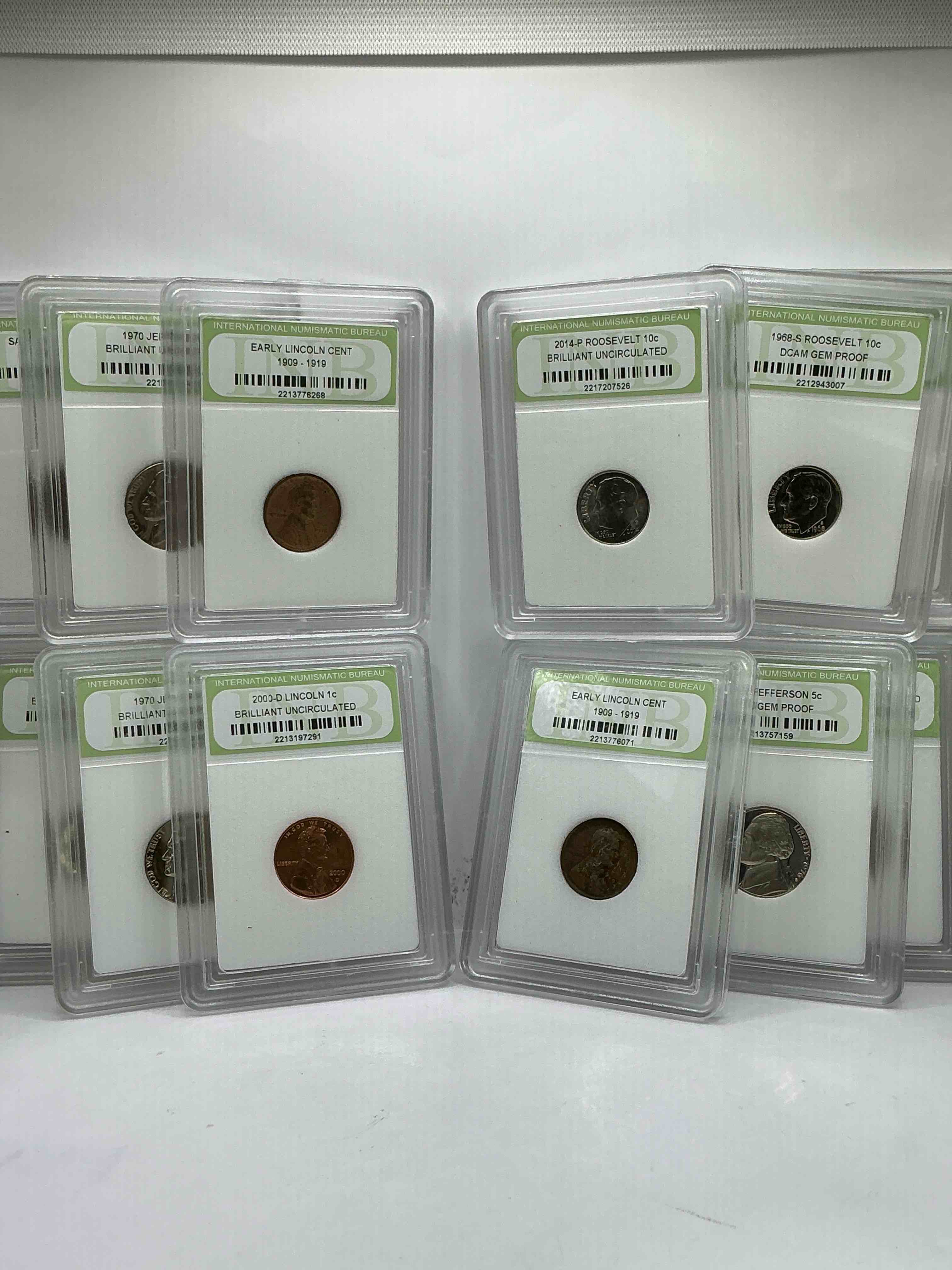 Collector's Dream! 12 Different Rare, Slabbed U.S. Collector Coins In Certified/Catalogued Protective Slab Cases! A Great Way to Build An Incredible Collection Of Protected, Rare U.S. Coins! Great For The Coin Fan & Collector!