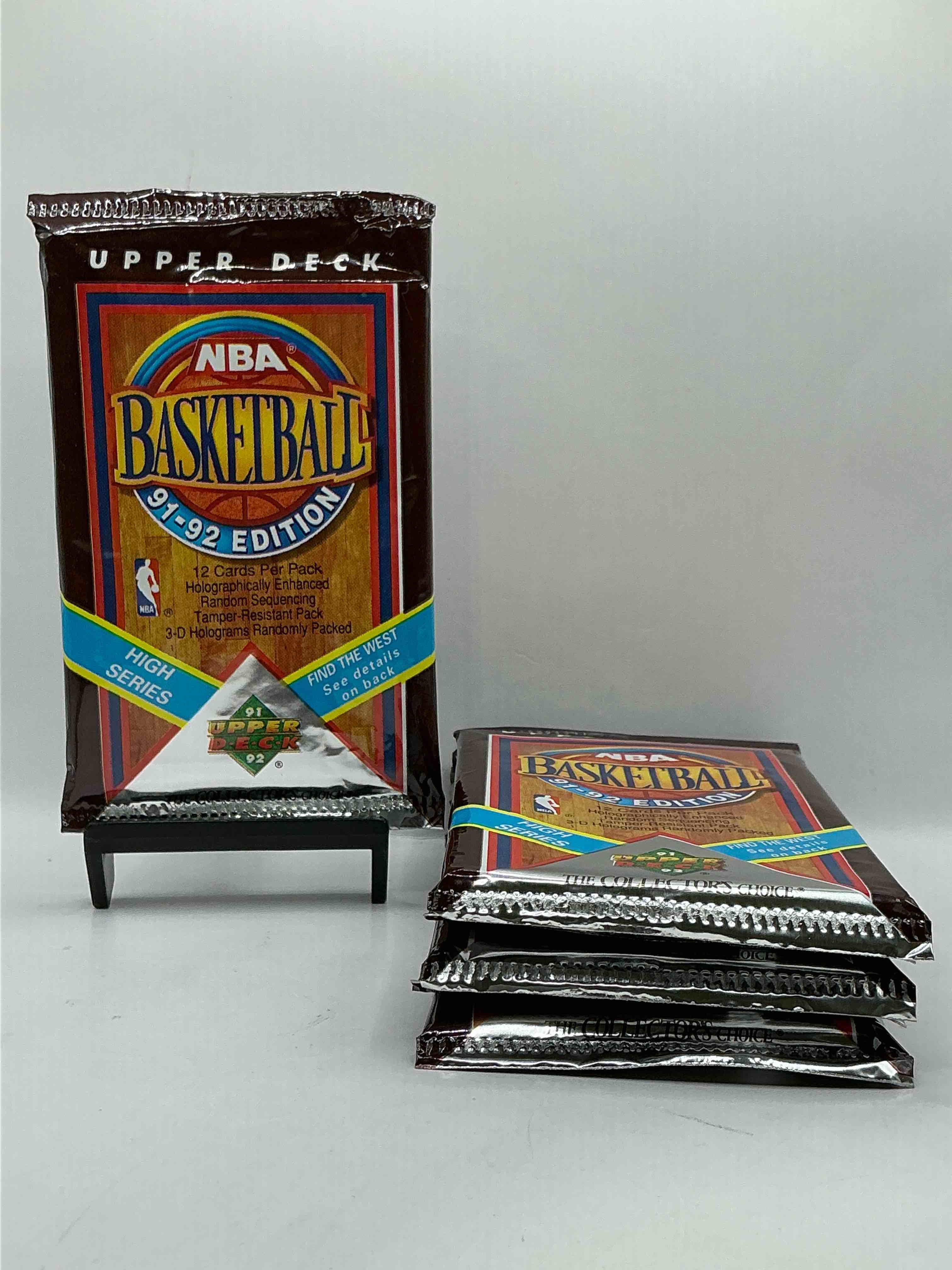 Wow, Find The West! 1991/92 HIGH SERIES Upper Deck NBA Basketball Sealed Pack, Direct From Original Sealed Retail Case! Potential To Find A Jerry West Signature Card Only In This High Series... Super Rare! Also Search For Valuable Michael Jordans & Too Many Great Cards To List! An Awesome Investment In Sports Card Memorabilia! You May Never See These Again, Super Rare!