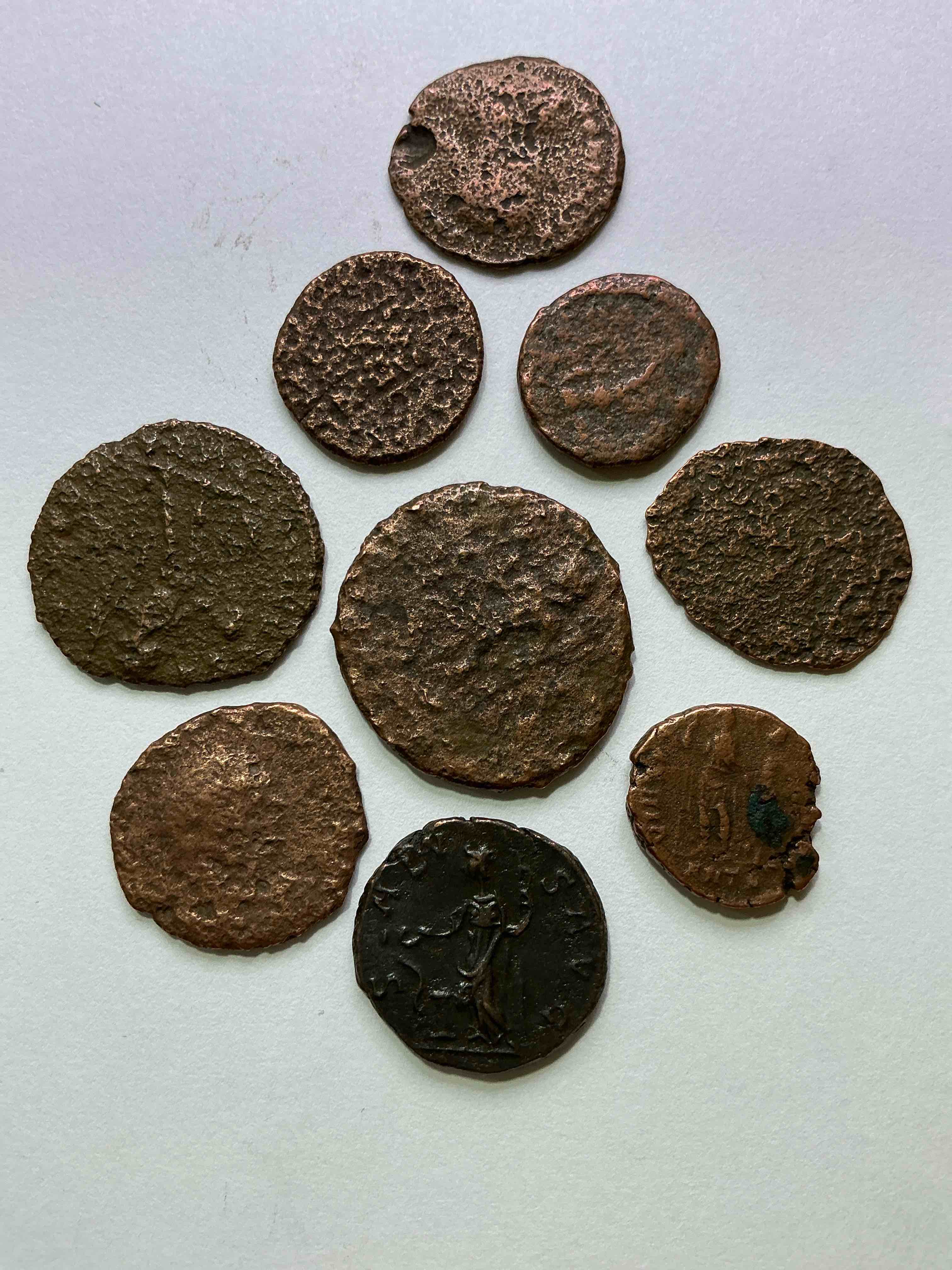 Ancient Roman Coins! 1,600-1,700 YEARS OLD Approximately! Check Out These Amazing Authentic Pieces Of History, Ancient Roman Bronze Coins From The Approx 300 to 400 A.D Era... Serious Pieces Of History & Serious Collector Items! Own Authentic Pieces Of Ancient History!