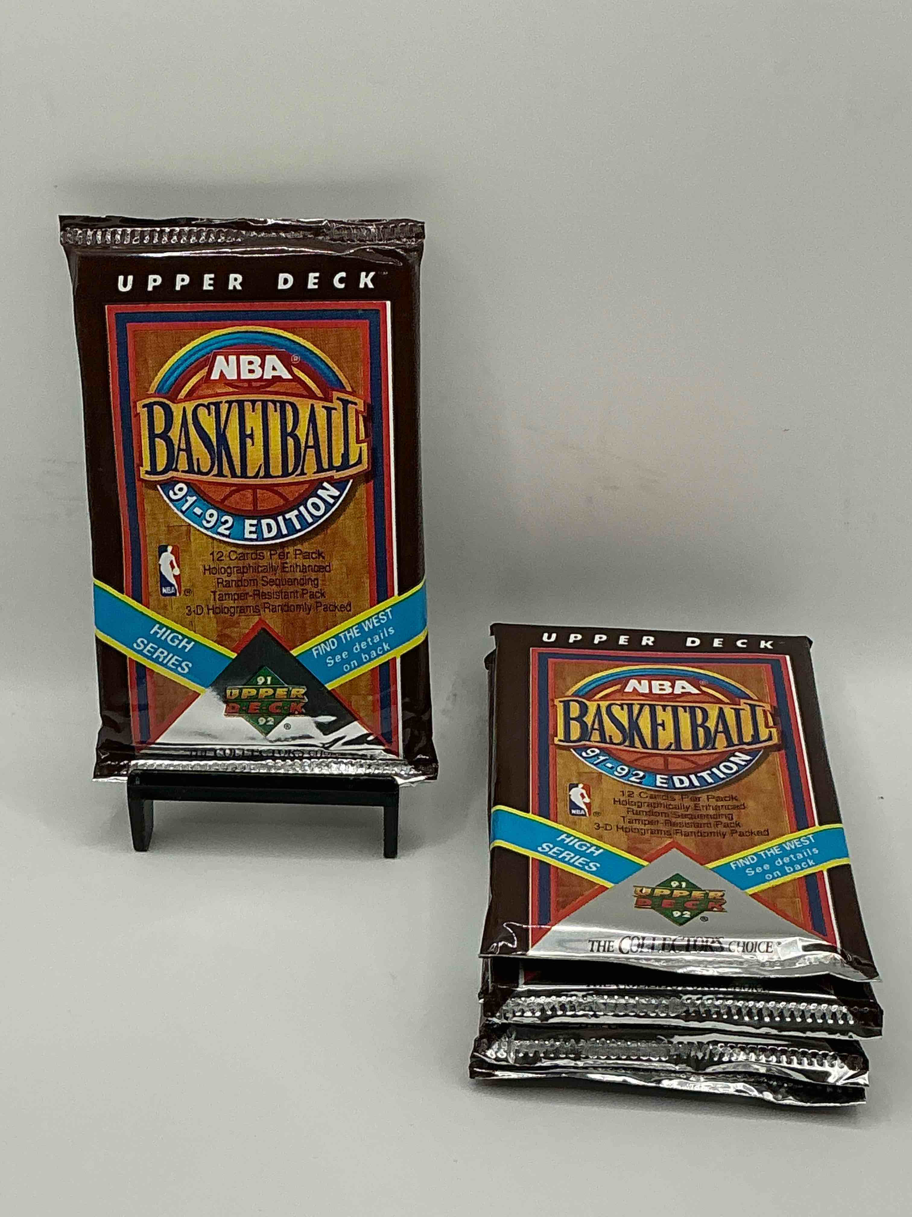 Wow, Find The West! 1991/92 HIGH SERIES Upper Deck NBA Basketball Sealed Pack, Direct From Original Sealed Retail Case! Potential To Find A Jerry West Signature Card Only In This High Series... Super Rare! Also Search For Valuable Michael Jordans & Too Many Great Cards To List! An Awesome Investment In Sports Card Memorabilia! You May Never See These Again, Super Rare!