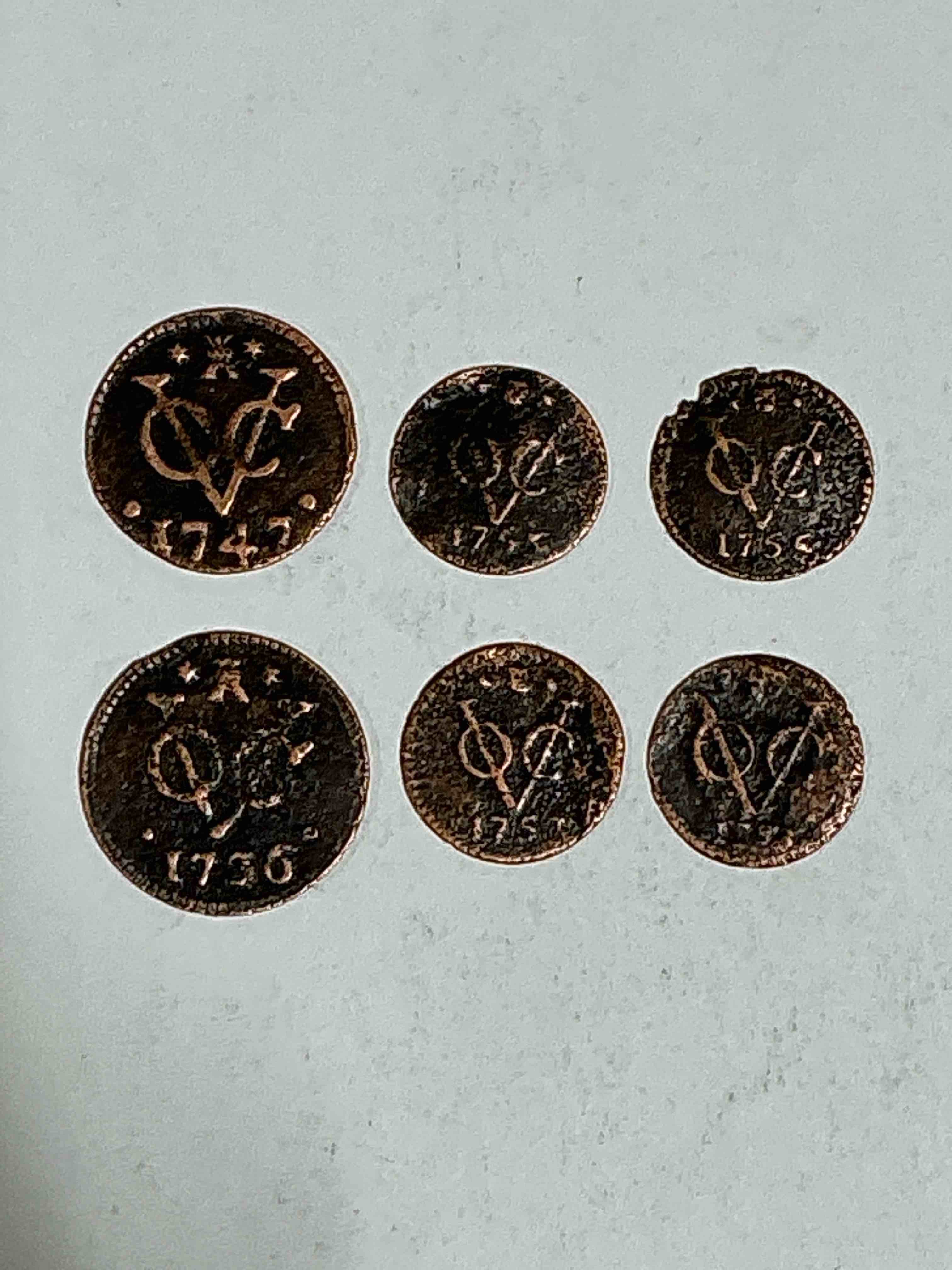 Genuine Pirate Era Coins! Dutch East India Company Coins From The 1700’s, Authentic & Synonymous With The Golden Pirate Age! Own These Super Cool Pirate Era Bronze Coins With An Incredible Look! True Pieces Of History!