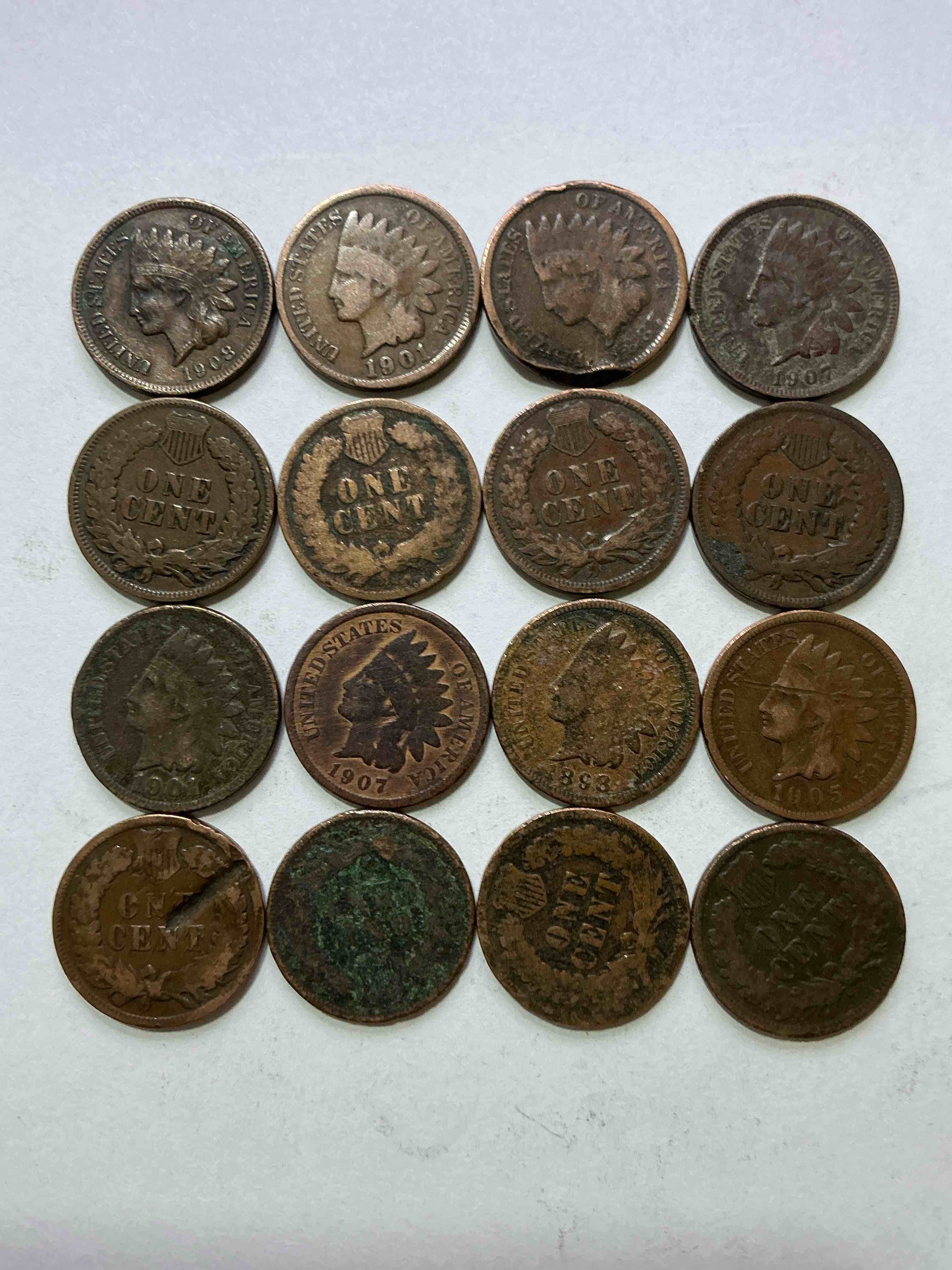 Indian Head Pennies! These Gorgeous U.S. Pennies Were Minted From 1859-1909 & Have Become Serious Collector Items! The "Indian Head" Design Is Actually A Representation Of Lady Liberty Wearing An Indian Headdress. Here Are Beautiful, Well-Kept Examples Representing Many Different Mint Years! Great For Collecting, Investing & Learning History, & Rare With Visible Dates!