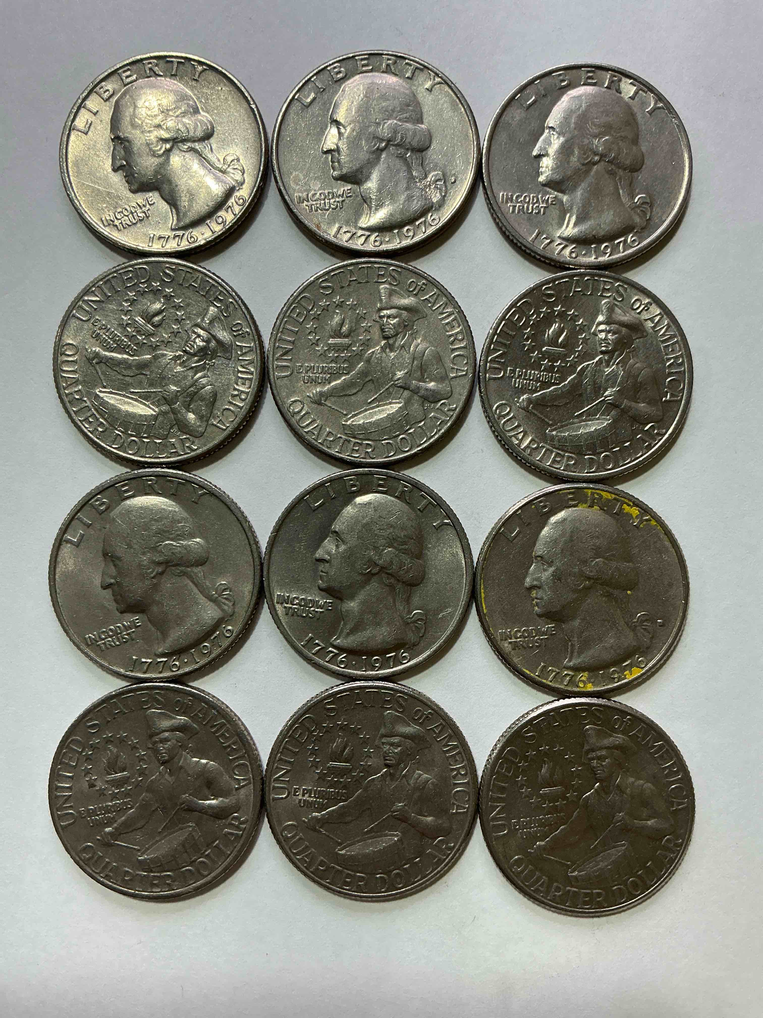 1976 Bicentennial Bliss! Quarters! In 1976 The U.S. Mint Produced Coins Celebrating The 200 Year Anniversary Of America. Up For Auction Are Awesome Examples Of Bicentennial Quarters Produced For This... The Infamous 200 Year Anniversary Edition! Highly Desirable For Collectors! Own Pieces Of History & Get Ready For America's 250 Year Anniversary Coming Soon!