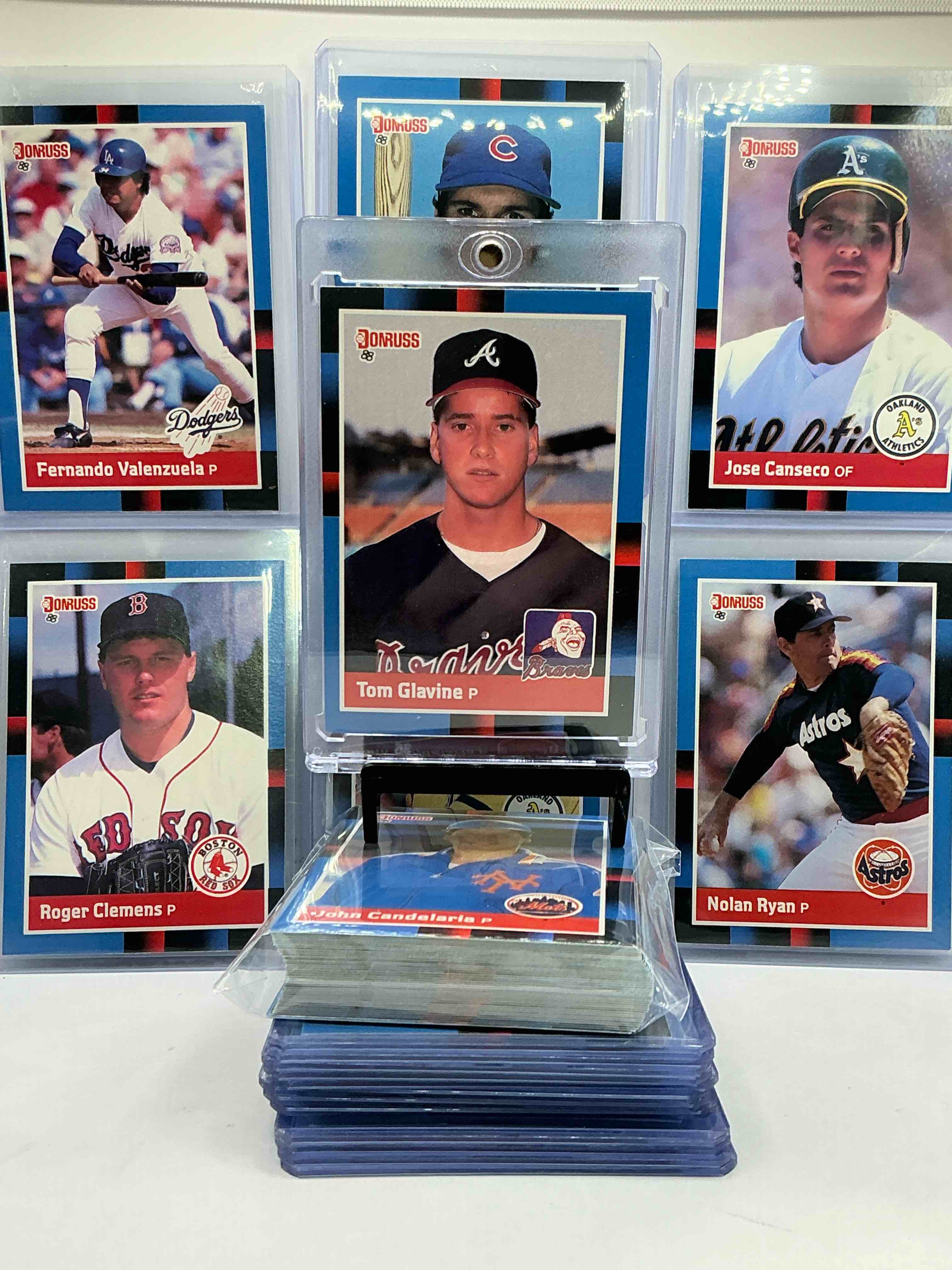 1988 Donruss Baseball 50 Card Craziness! Bo Jackson, Barry Bonds, Kirby Puckett, Tom Glavine, Rickey Henderson, Don Mattingly, Cal Ripken, Wade Boggs, Fernando Valenzuela, Nolan Ryan, Roger Clemens & More! The BEST Players From The Time! Super Rare Set With All Of These Stars! 50 Card Craziness! Legends, Heroes & Commons!