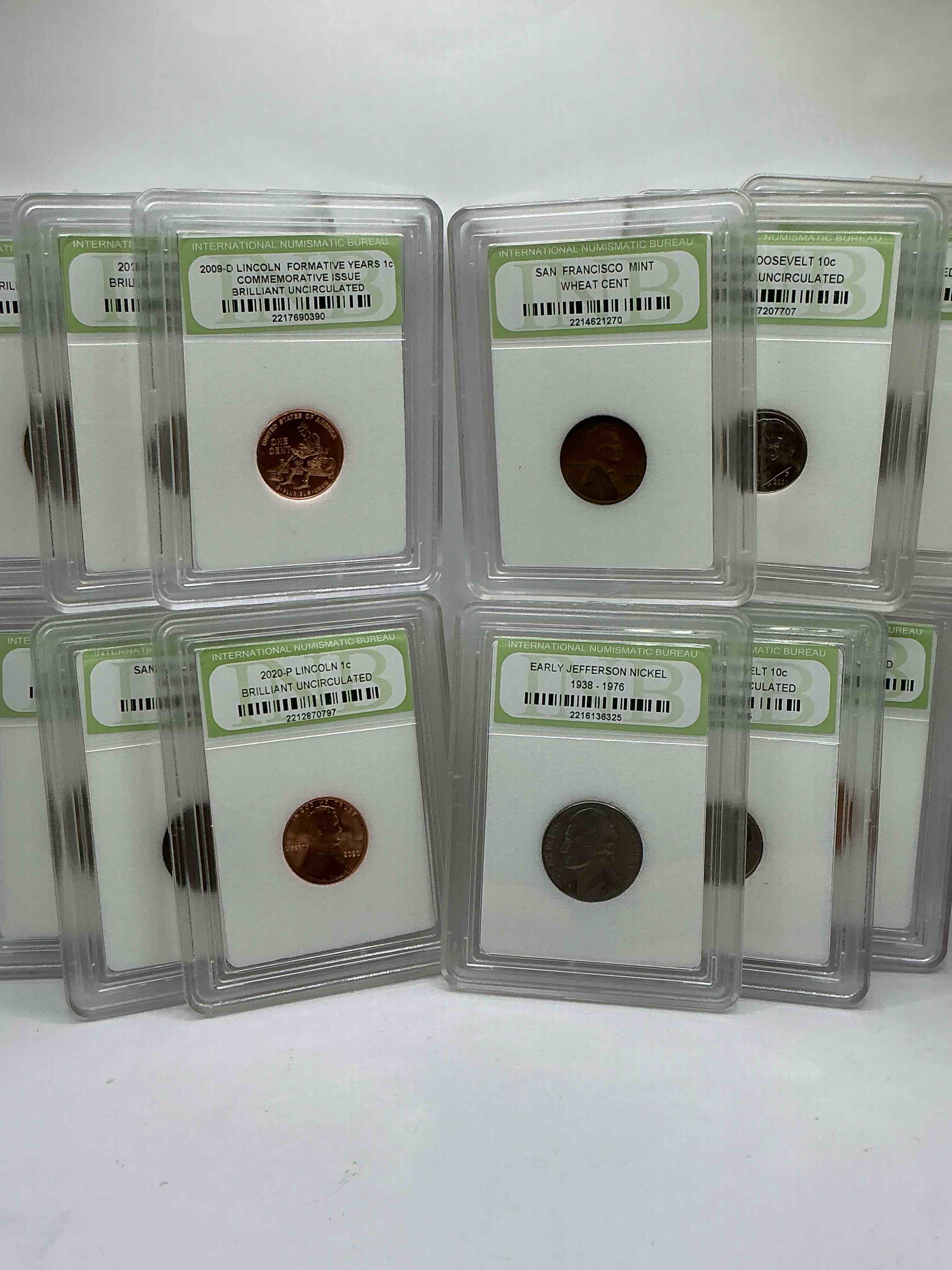 Collector's Dream! 12 Different Rare, Slabbed U.S. Collector Coins In Certified/Catalogued Protective Slab Cases! A Great Way to Build An Incredible Collection Of Protected, Rare U.S. Coins! Great For The Coin Fan & Collector!