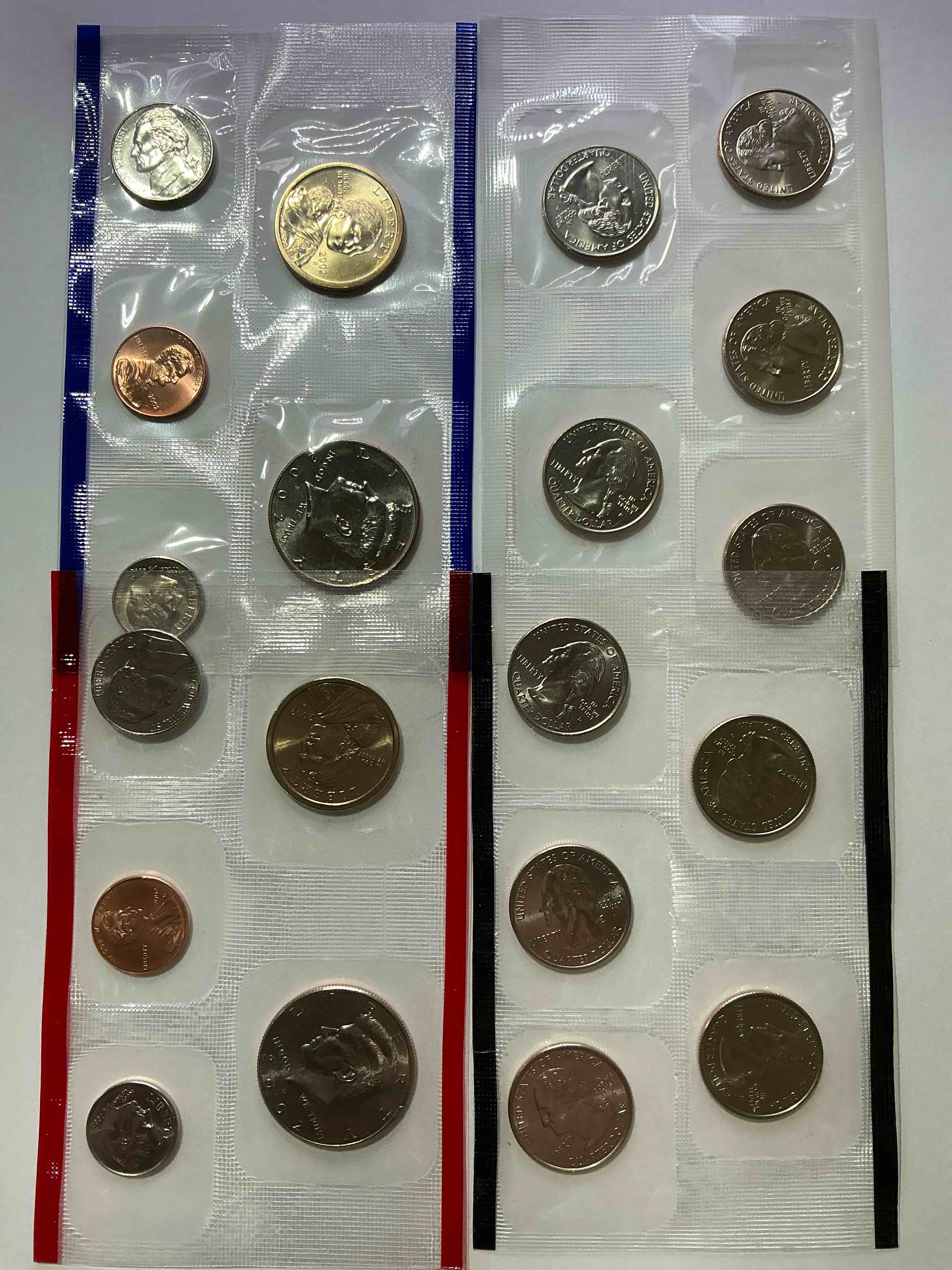 2002 Philadelphia & Denver Mint Coins! 20 Coins, Including Sacagawea Dollars, Half Dollars, State Quarters, Nickels, Dimes & Pennies! Wow!