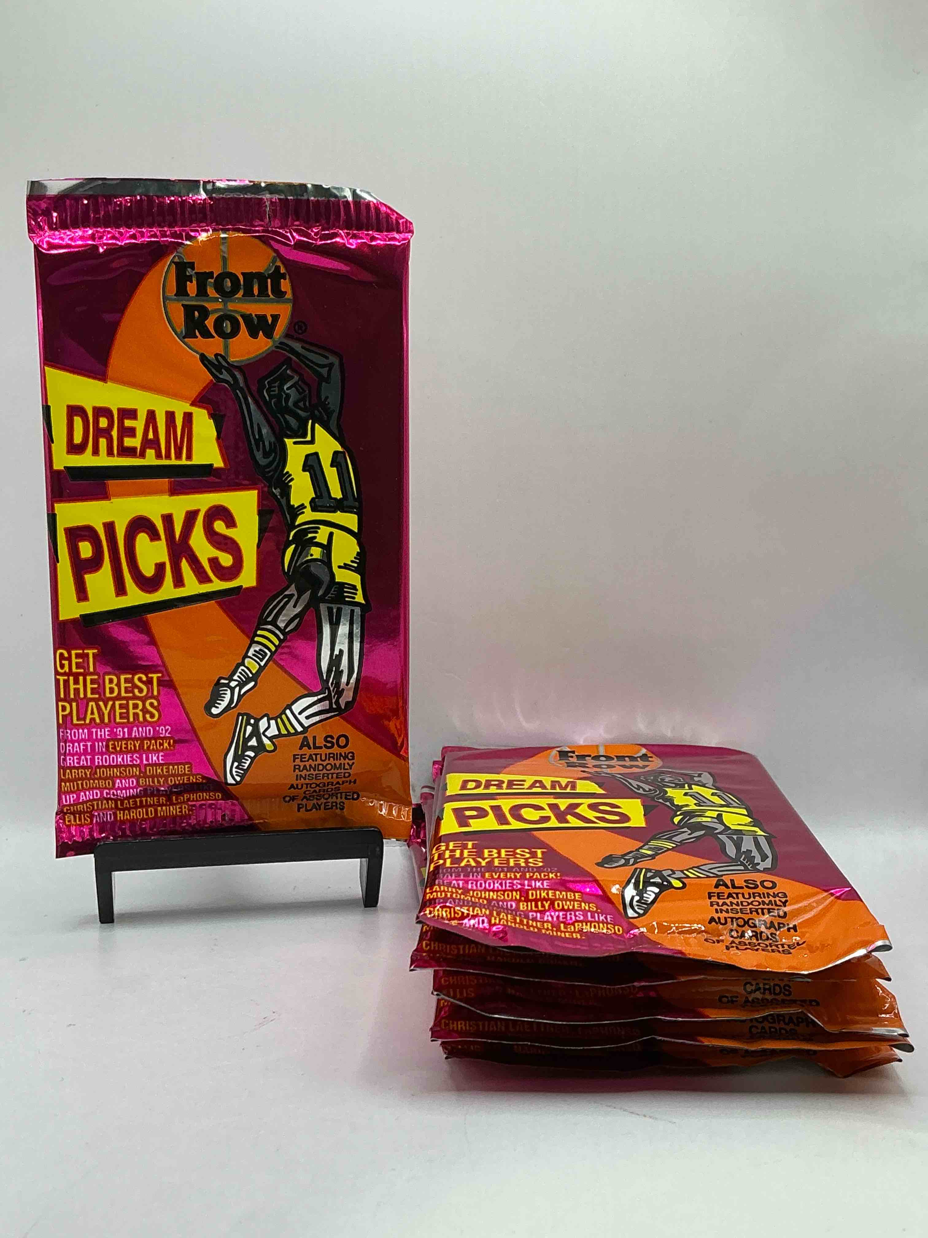 1991 Throwback Rarity! Here's Something You've Probably NEVER Seen! 1991 Front Row College Basketball / NBA Unopened Sealed Packs, Direct From Sealed Original Retail Case! Includes Randomly Inserted Rare Autograph Cards! Front Row Was The “Original" College Jersey Card Packs Back In The Day & Has Long Been Defunct. These Cards Are Becoming Serious Collector Items Due To Their Scarcity. These Things Are Serious Rare! Own Some Great Sports Card History & Something You'll Rarely See Again!
